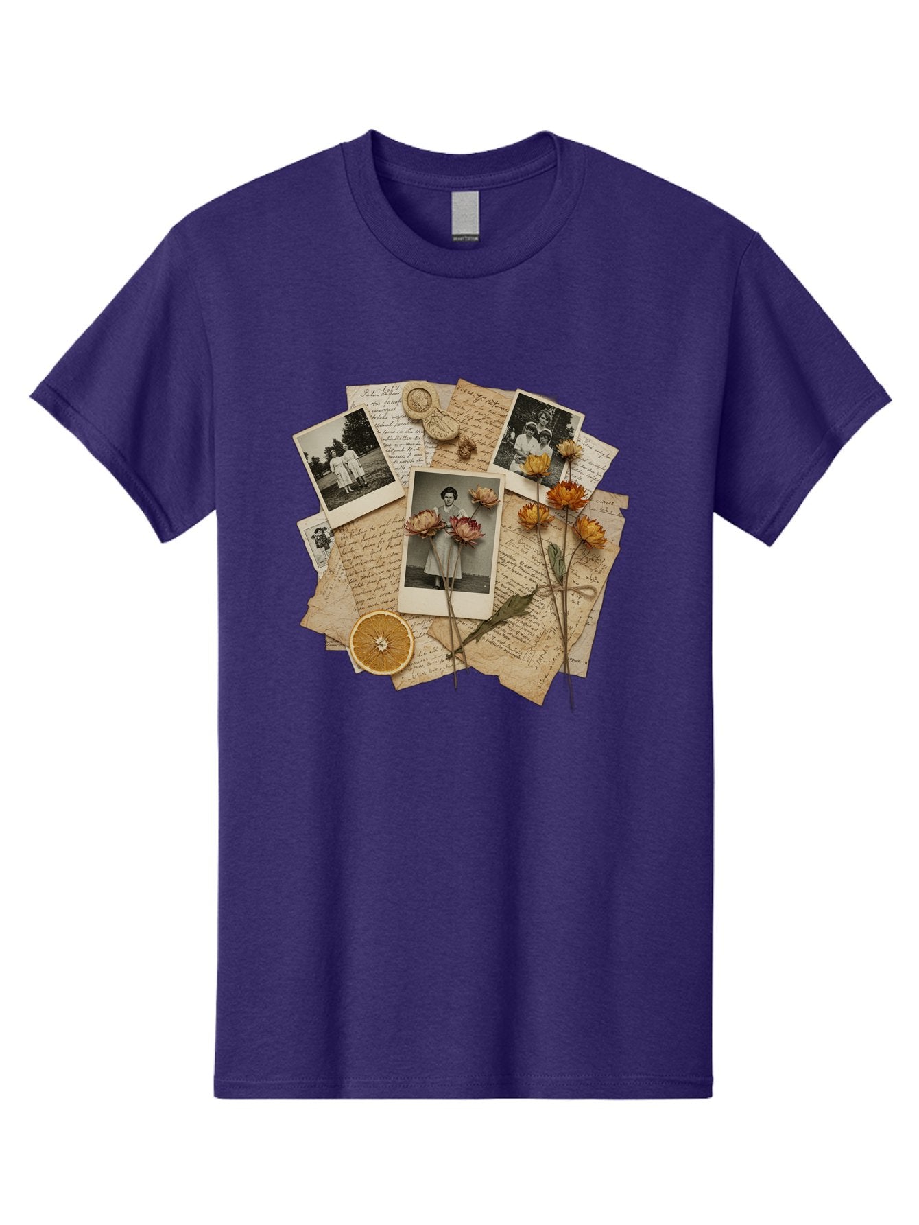 Vintage-Polaroids-And-Letters Men'S Graphic Tee, 100% Cotton, Comfortable Casual Summer Wear, Machine Washable, Vintage Camera, Old Camera, Antique Camera, Black Camera, Classic Photography, Photography Equipment, Nostalgic Device, Bah346 14