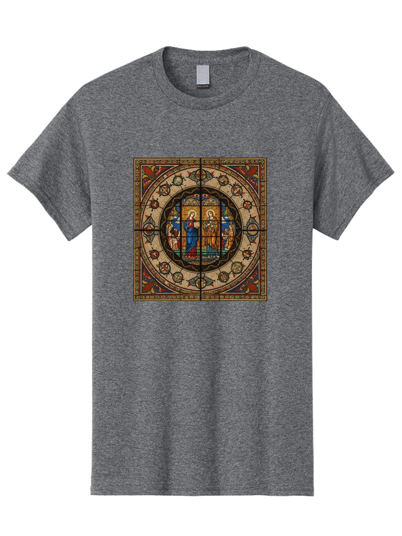 Visitation-Stained-Glass-Window Men'S Graphic Tee, 100% Cotton, Comfortable Casual Summer Wear, Machine Washable, Vintage Camera, Old Camera, Antique Camera, Black Camera, Classic Photography, Photography Equipment, Nostalgic Device, Bah349 13