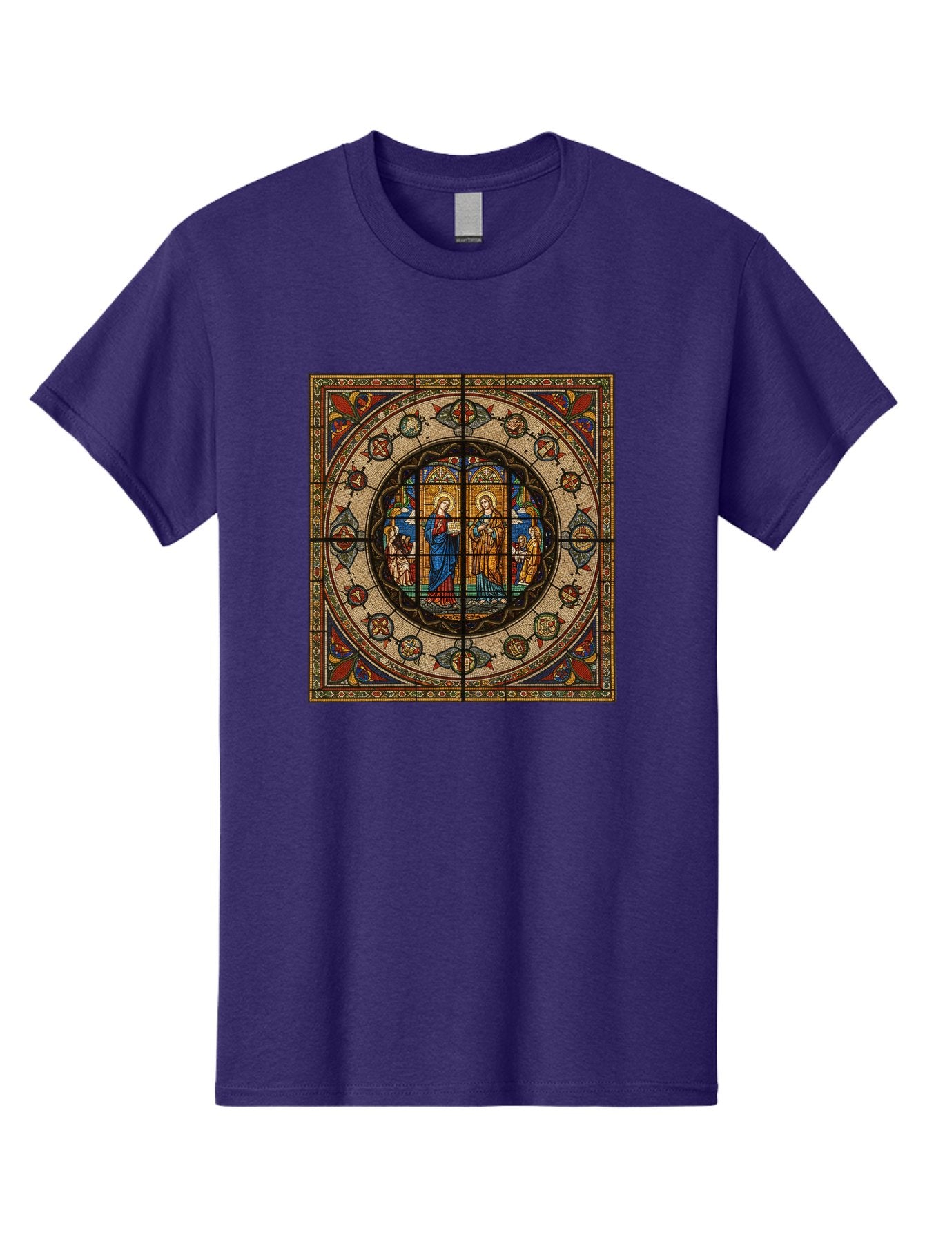 Visitation-Stained-Glass-Window Men'S Graphic Tee, 100% Cotton, Comfortable Casual Summer Wear, Machine Washable, Vintage Camera, Old Camera, Antique Camera, Black Camera, Classic Photography, Photography Equipment, Nostalgic Device, Bah349 15