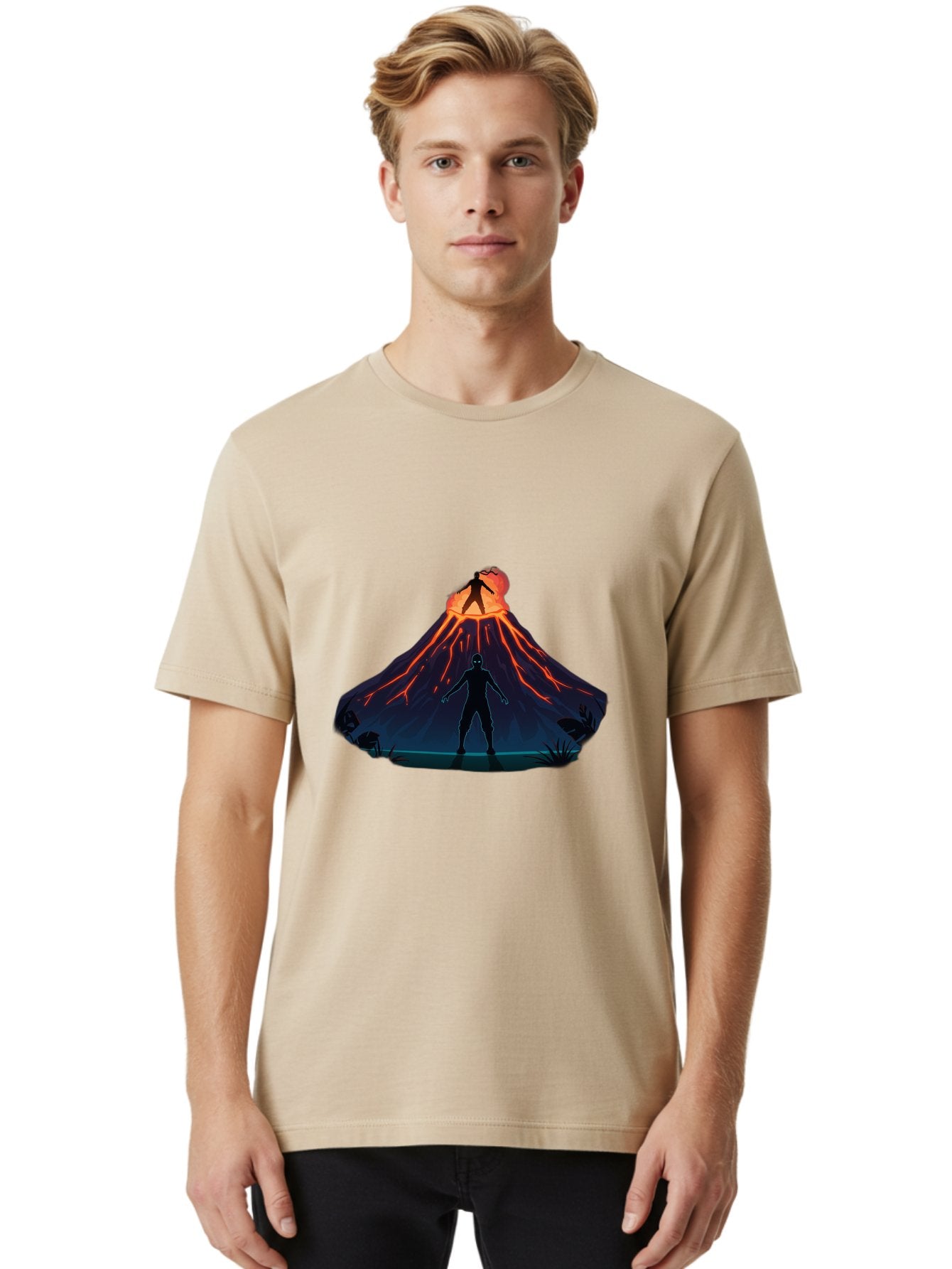 Volcano-Eruption Men'S Graphic Tee, 100% Cotton, Comfortable Casual Summer Wear, Machine Washable, Vintage Camera, Old Camera, Antique Camera, Black Camera, Classic Photography, Photography Equipment, Nostalgic Device, Film Camera, Camera Art Bah351 25