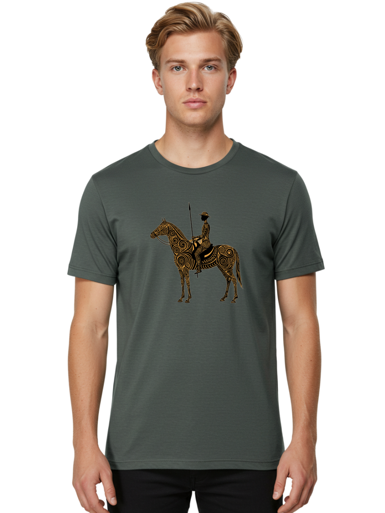 Warrior-On-Horseback Men'S Graphic Tee, 100% Cotton, Comfortable Casual Summer Wear, Machine Washable, Vintage Camera, Old Camera, Antique Camera, Black Camera, Classic Photography, Photography Equipment, Nostalgic Device, Film Camera, Bah356 30