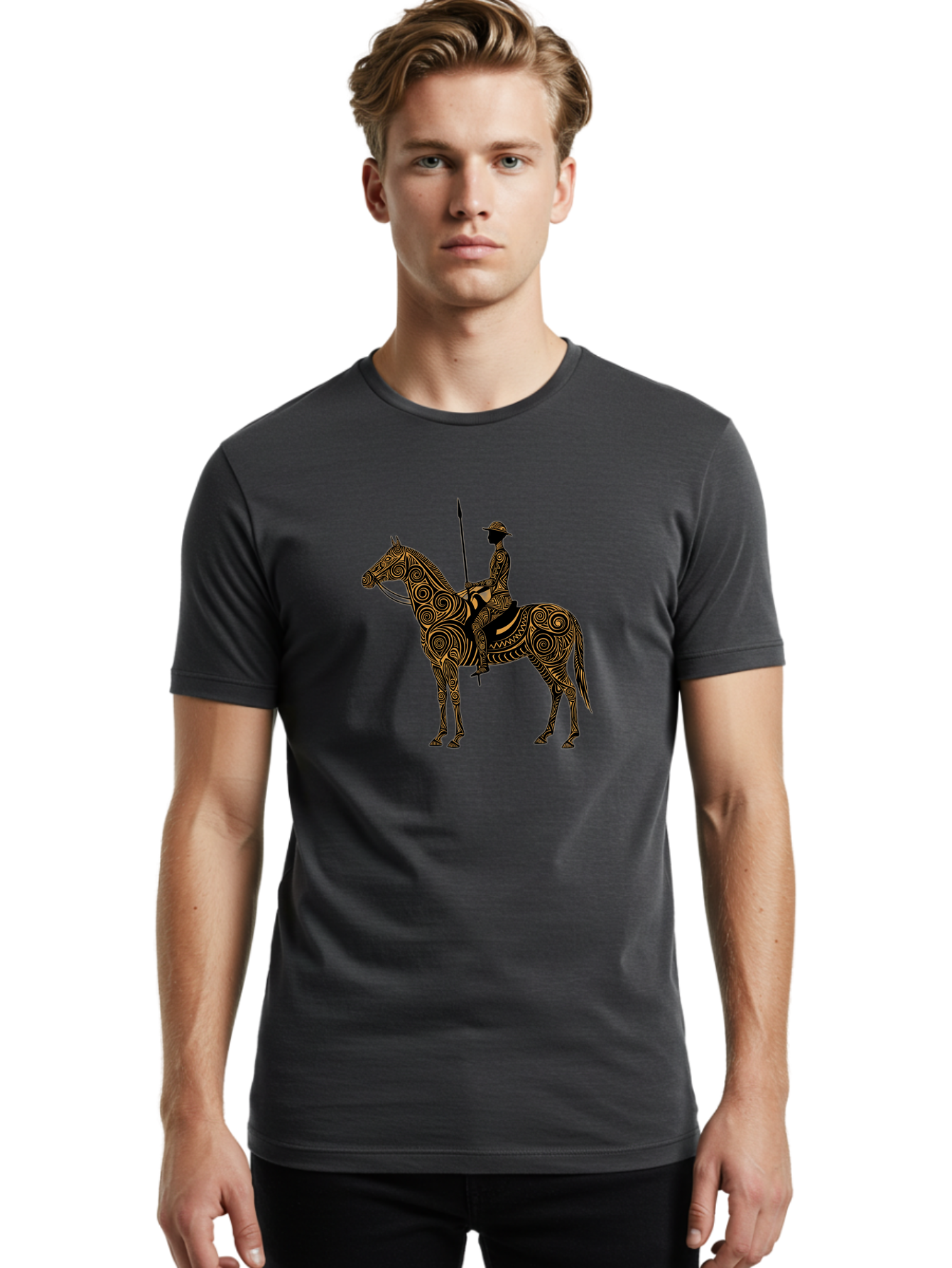 Warrior-On-Horseback Men'S Graphic Tee, 100% Cotton, Comfortable Casual Summer Wear, Machine Washable, Vintage Camera, Old Camera, Antique Camera, Black Camera, Classic Photography, Photography Equipment, Nostalgic Device, Film Camera, Bah356 24