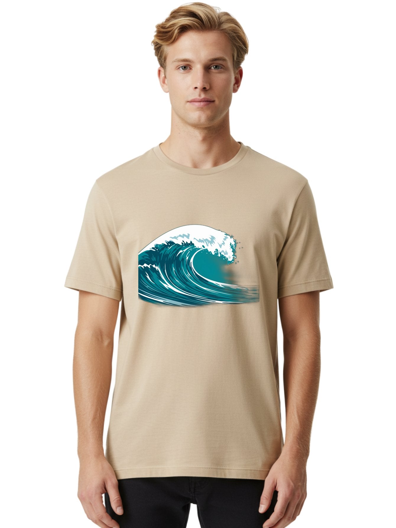 Wave Men'S Graphic Tee, 100% Cotton, Comfortable Casual Summer Wear, Machine Washable, Vintage Camera, Old Camera, Antique Camera, Black Camera, Classic Photography, Photography Equipment, Nostalgic Device, Film Camera, Camera Art Bah364 26