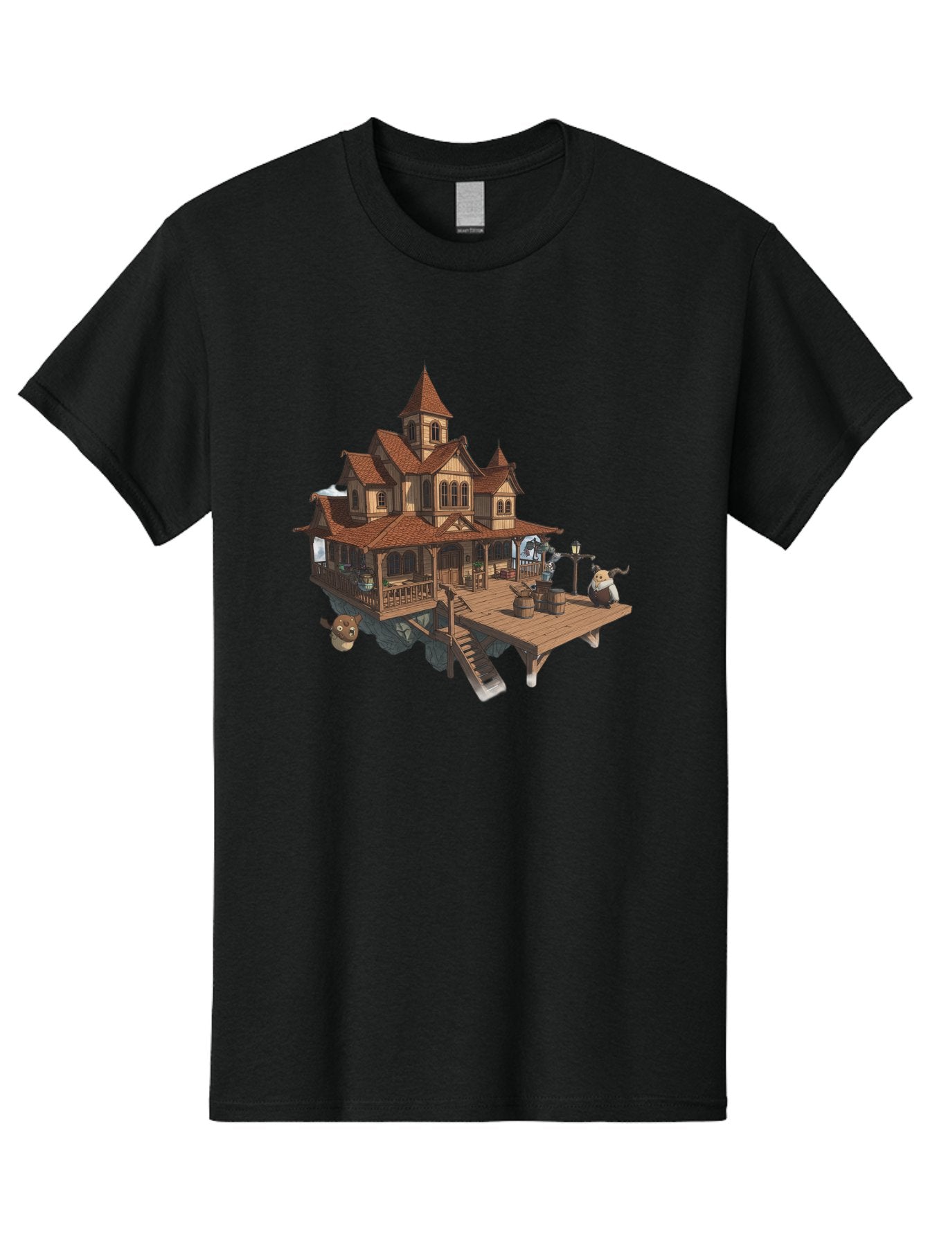 Whimsical-Wooden-Treehouse Men'S Graphic Tee, 100% Cotton, Comfortable Casual Summer Wear, Machine Washable, Vintage Camera, Old Camera, Antique Camera, Black Camera, Classic Photography, Photography Equipment, Nostalgic Device, Film Camera, Bah367 7