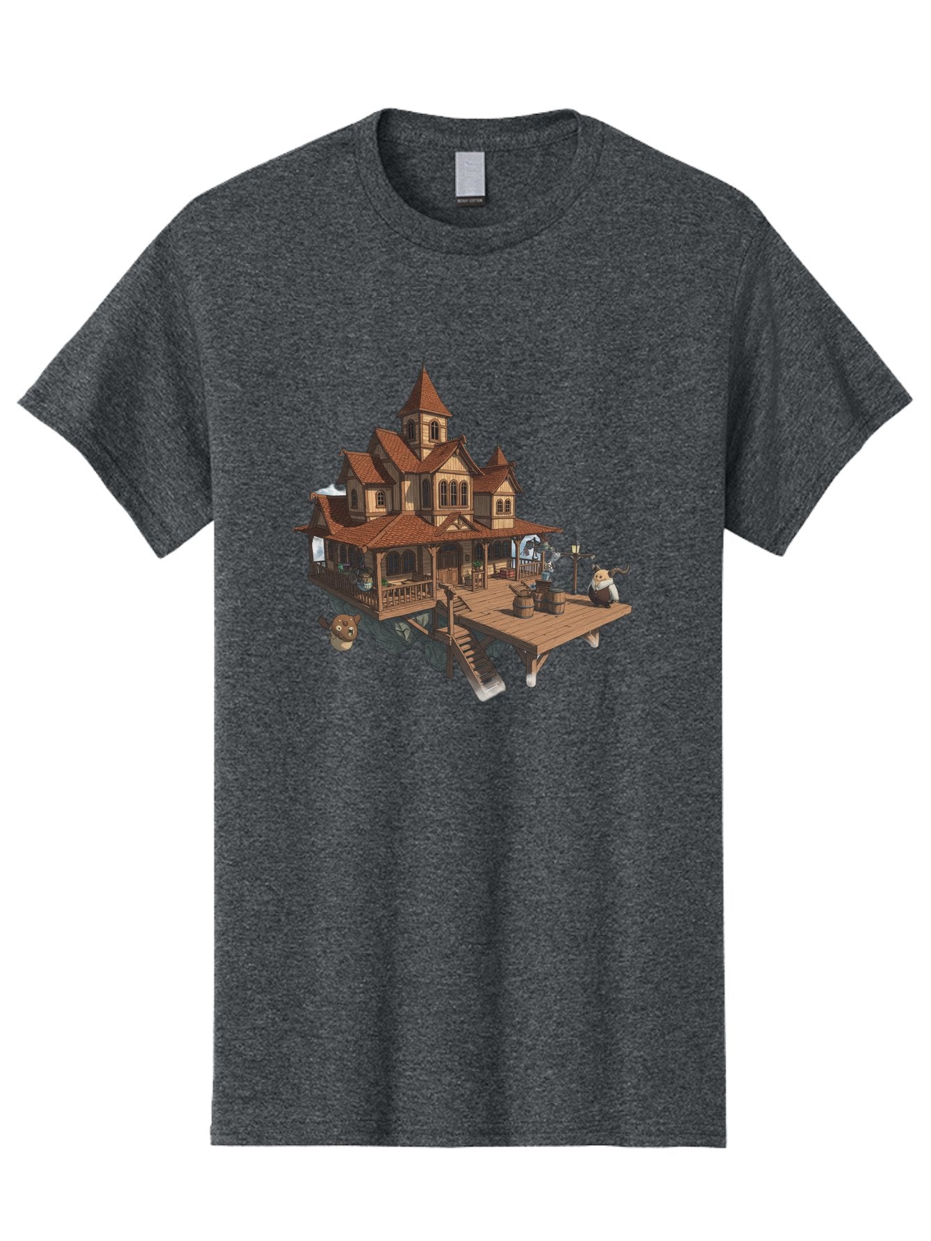 Whimsical-Wooden-Treehouse Men'S Graphic Tee, 100% Cotton, Comfortable Casual Summer Wear, Machine Washable, Vintage Camera, Old Camera, Antique Camera, Black Camera, Classic Photography, Photography Equipment, Nostalgic Device, Film Camera, Bah367 6