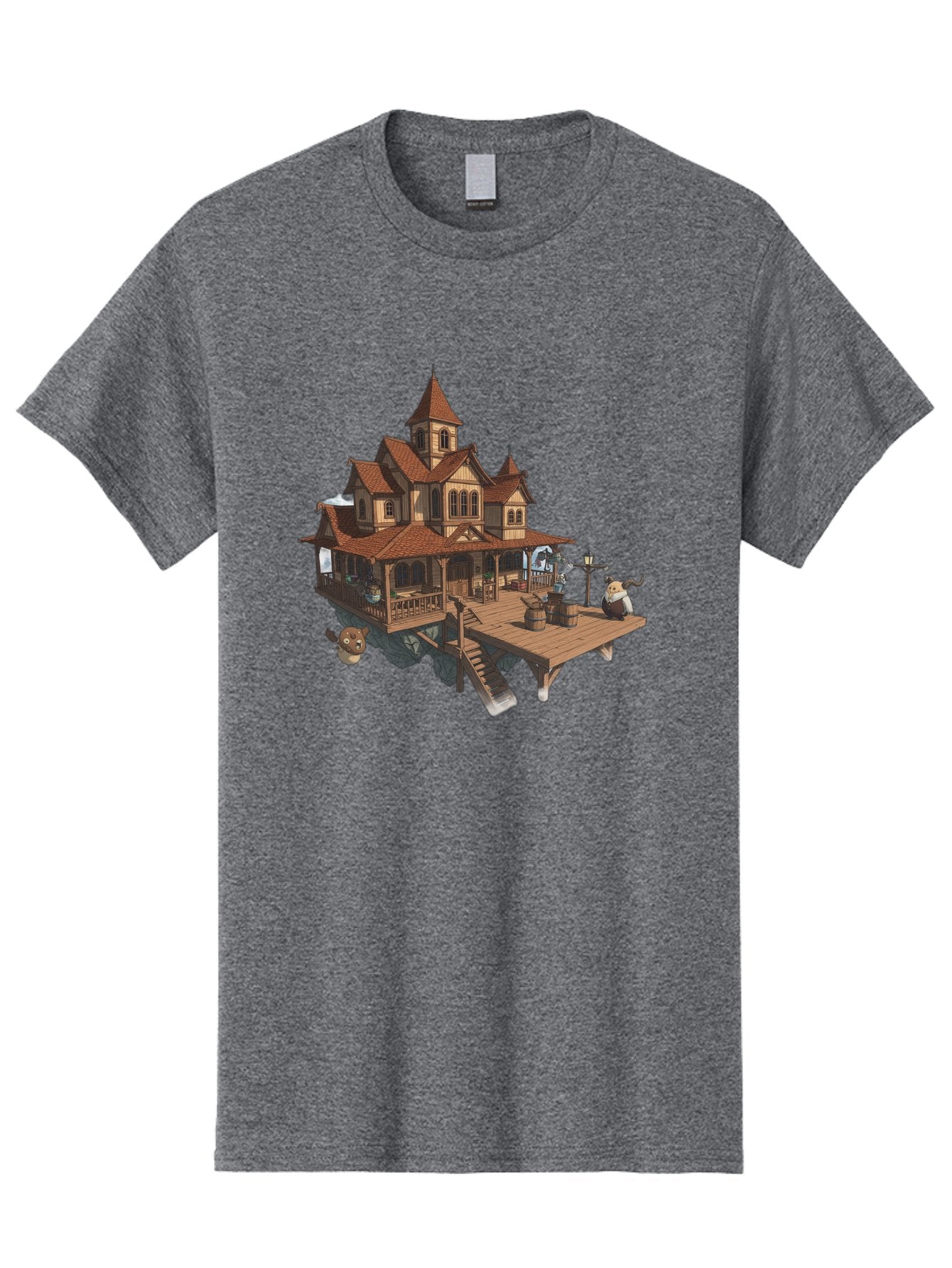 Whimsical-Wooden-Treehouse Men'S Graphic Tee, 100% Cotton, Comfortable Casual Summer Wear, Machine Washable, Vintage Camera, Old Camera, Antique Camera, Black Camera, Classic Photography, Photography Equipment, Nostalgic Device, Film Camera, Bah367 15