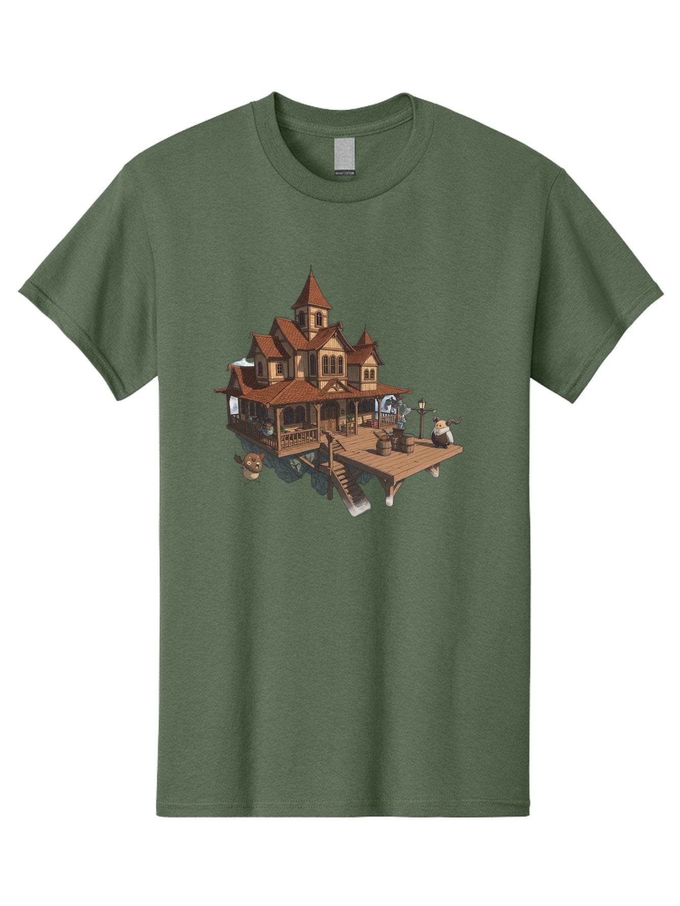 Whimsical-Wooden-Treehouse Men'S Graphic Tee, 100% Cotton, Comfortable Casual Summer Wear, Machine Washable, Vintage Camera, Old Camera, Antique Camera, Black Camera, Classic Photography, Photography Equipment, Nostalgic Device, Film Camera, Bah367 13