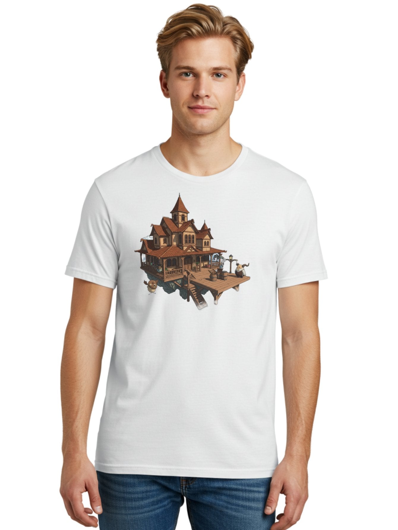 Whimsical-Wooden-Treehouse Men'S Graphic Tee, 100% Cotton, Comfortable Casual Summer Wear, Machine Washable, Vintage Camera, Old Camera, Antique Camera, Black Camera, Classic Photography, Photography Equipment, Nostalgic Device, Film Camera, Bah367 21