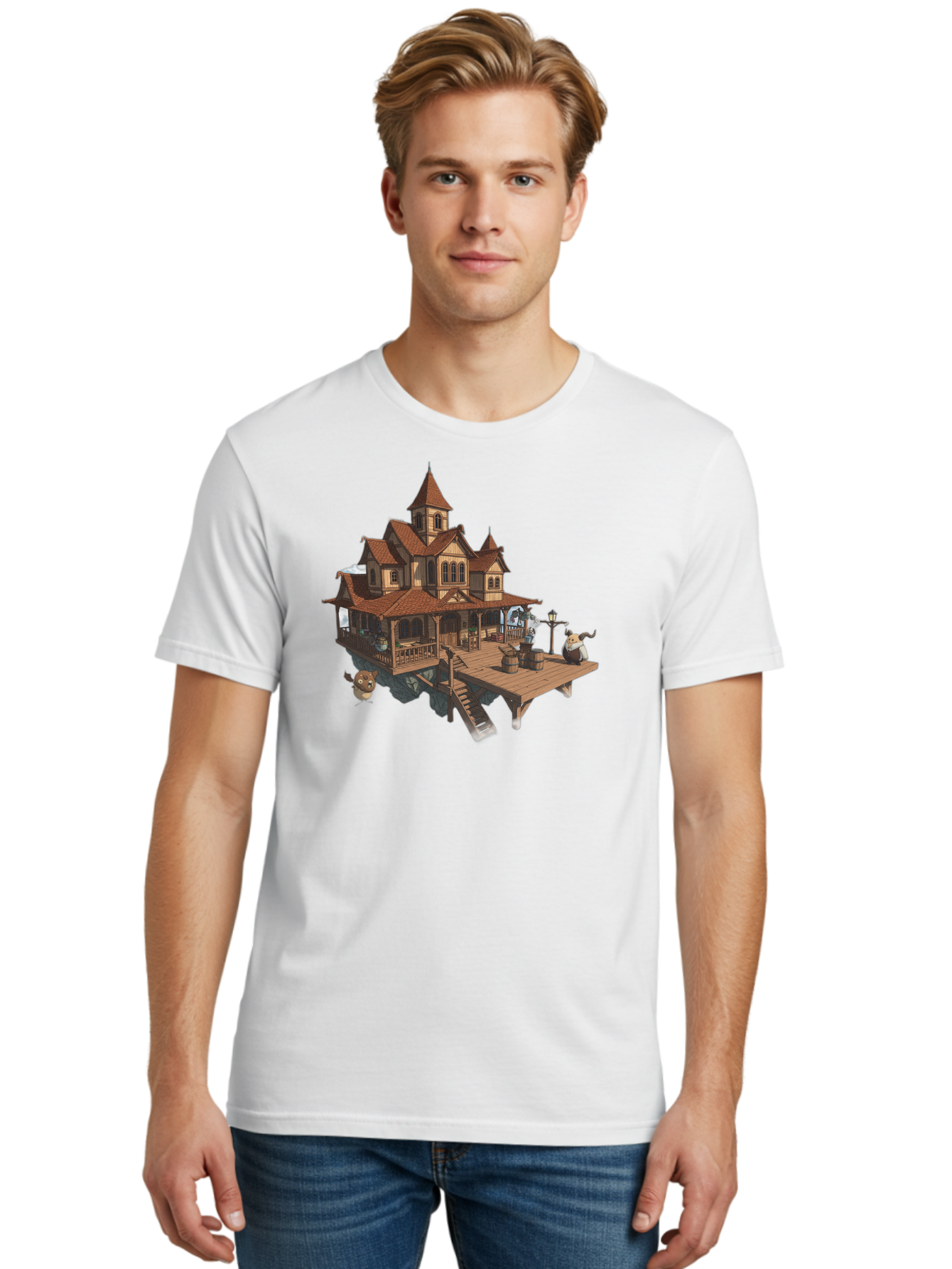 Whimsical-Wooden-Treehouse Men'S Graphic Tee, 100% Cotton, Comfortable Casual Summer Wear, Machine Washable, Vintage Camera, Old Camera, Antique Camera, Black Camera, Classic Photography, Photography Equipment, Nostalgic Device, Film Camera, Bah367 25