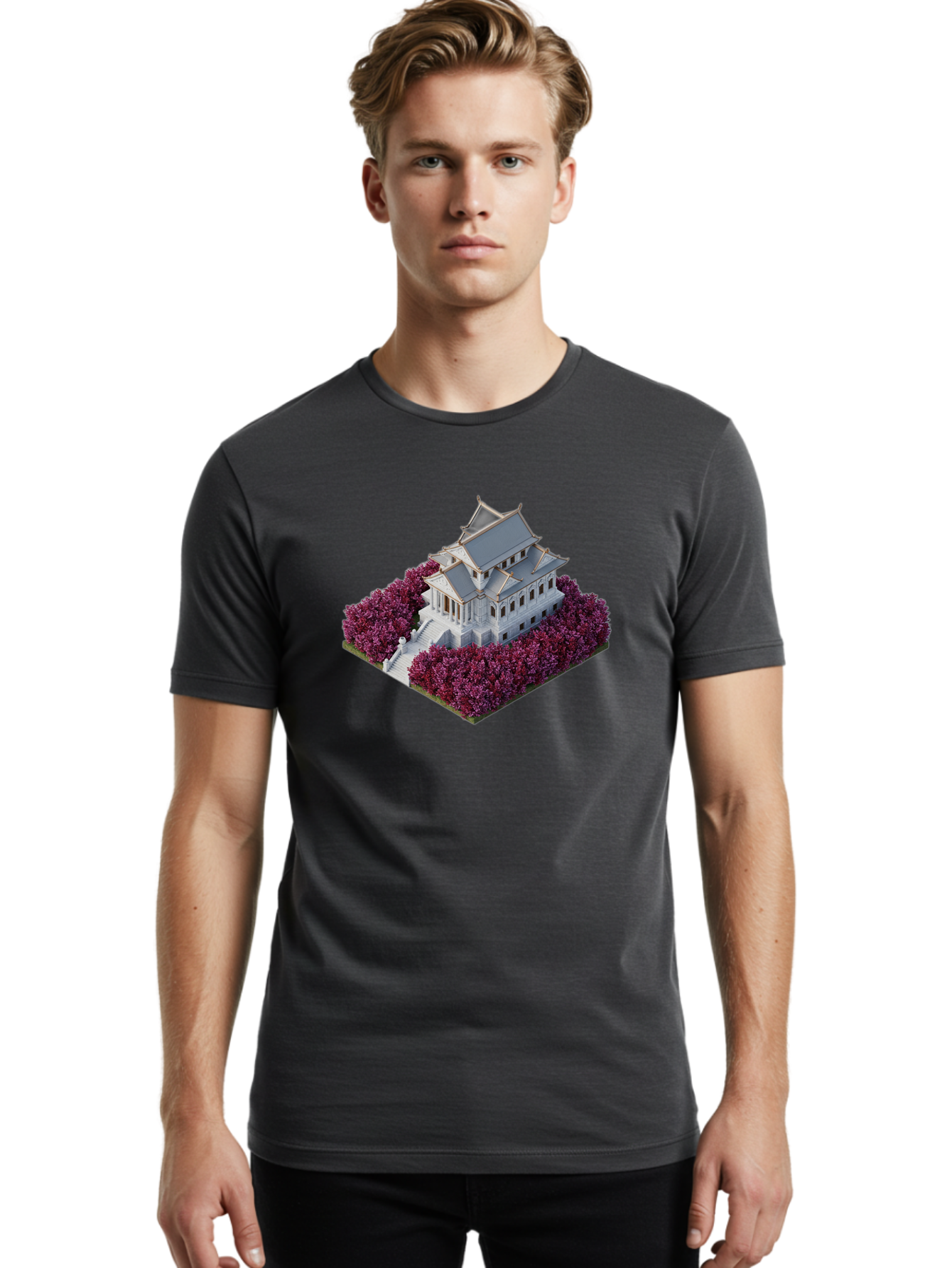 White-Buddhist-Temple Men'S Graphic Tee, 100% Cotton, Comfortable Casual Summer Wear, Machine Washable, Vintage Camera, Old Camera, Antique Camera, Black Camera, Classic Photography, Photography Equipment, Nostalgic Device, Film Camera, Bah368 18