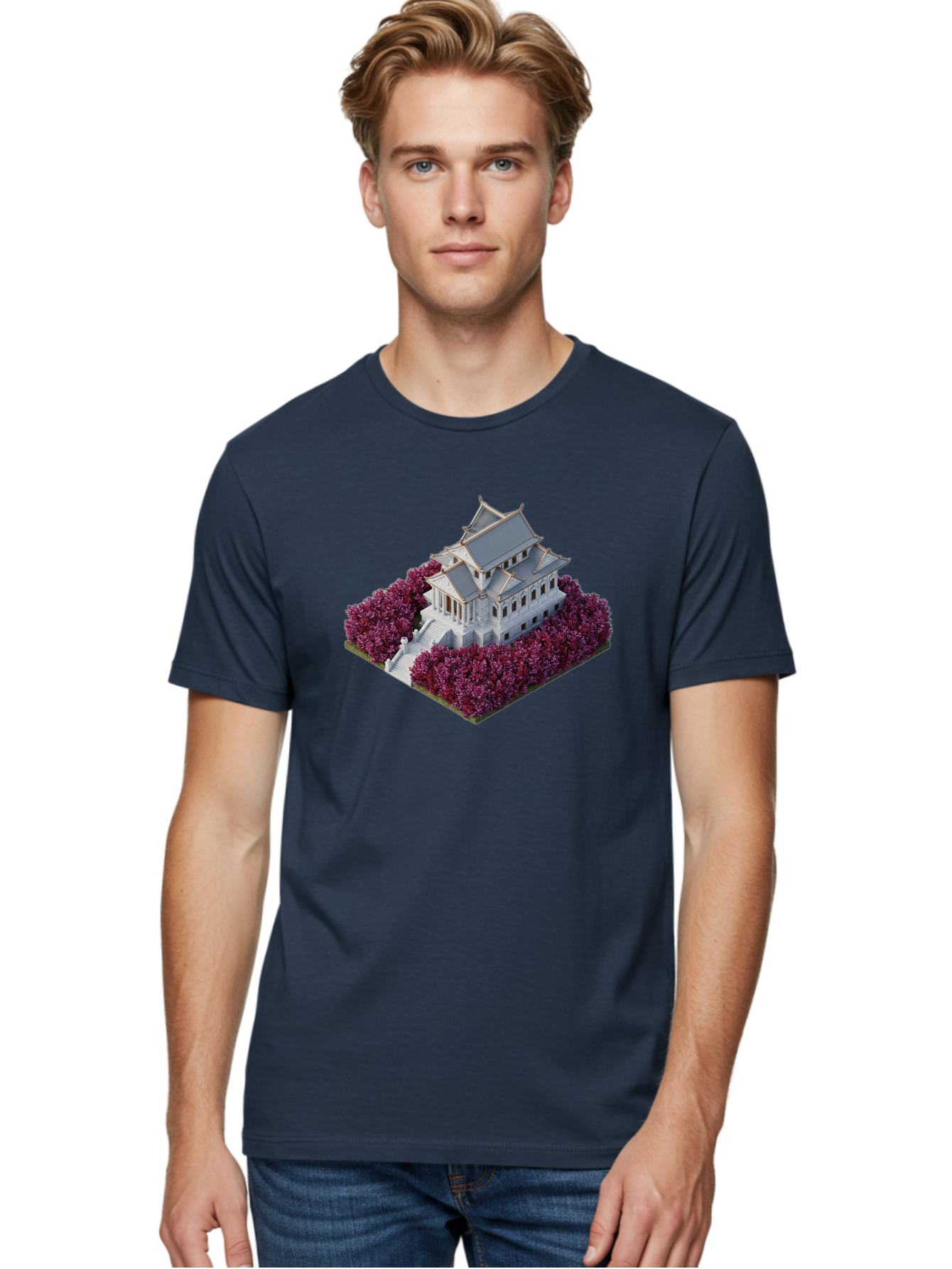 White-Buddhist-Temple Men'S Graphic Tee, 100% Cotton, Comfortable Casual Summer Wear, Machine Washable, Vintage Camera, Old Camera, Antique Camera, Black Camera, Classic Photography, Photography Equipment, Nostalgic Device, Film Camera, Bah368 16