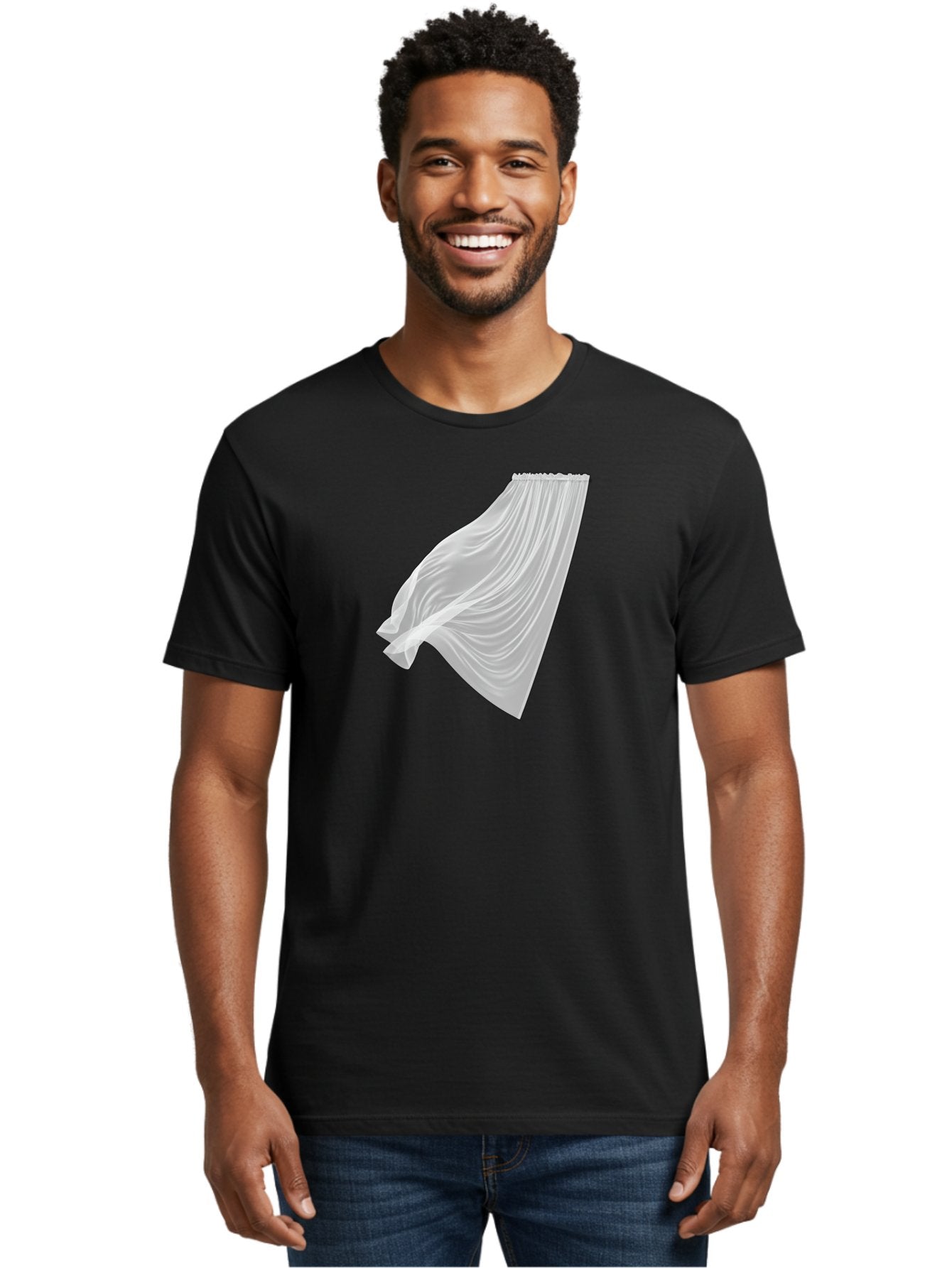 White-Curtain-1 Men'S Graphic Tee, 100% Cotton, Comfortable Casual Summer Wear, Machine Washable, Vintage Camera, Old Camera, Antique Camera, Black Camera, Classic Photography, Photography Equipment, Nostalgic Device, Film Camera, Camera Art Bah370 25