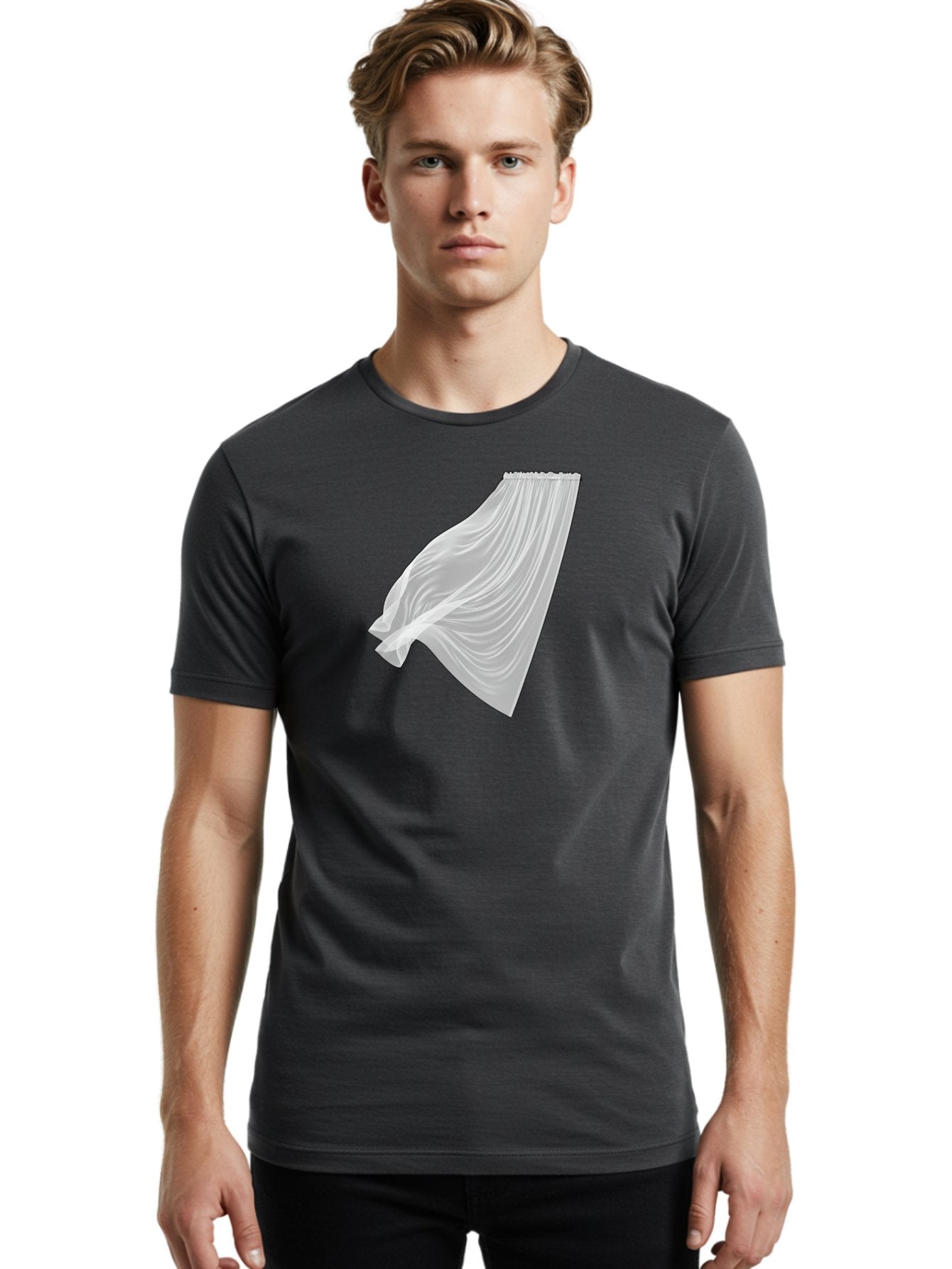 White-Curtain-1 Men'S Graphic Tee, 100% Cotton, Comfortable Casual Summer Wear, Machine Washable, Vintage Camera, Old Camera, Antique Camera, Black Camera, Classic Photography, Photography Equipment, Nostalgic Device, Film Camera, Camera Art Bah370 16