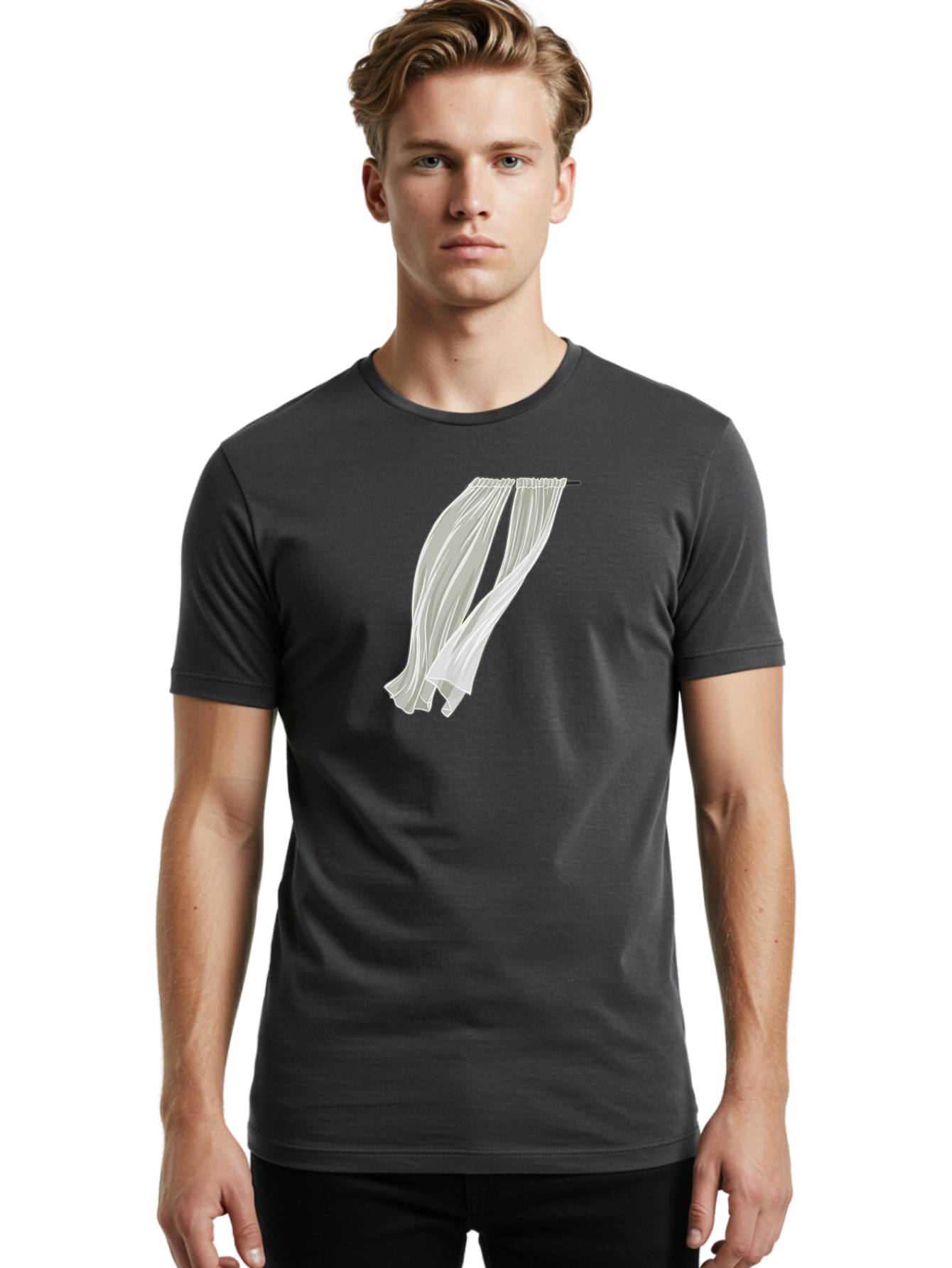White-Curtains-1 Men'S Graphic Tee, 100% Cotton, Comfortable Casual Summer Wear, Machine Washable, Vintage Camera, Old Camera, Antique Camera, Black Camera, Classic Photography, Photography Equipment, Nostalgic Device, Film Camera, Camera Art Bah373 24