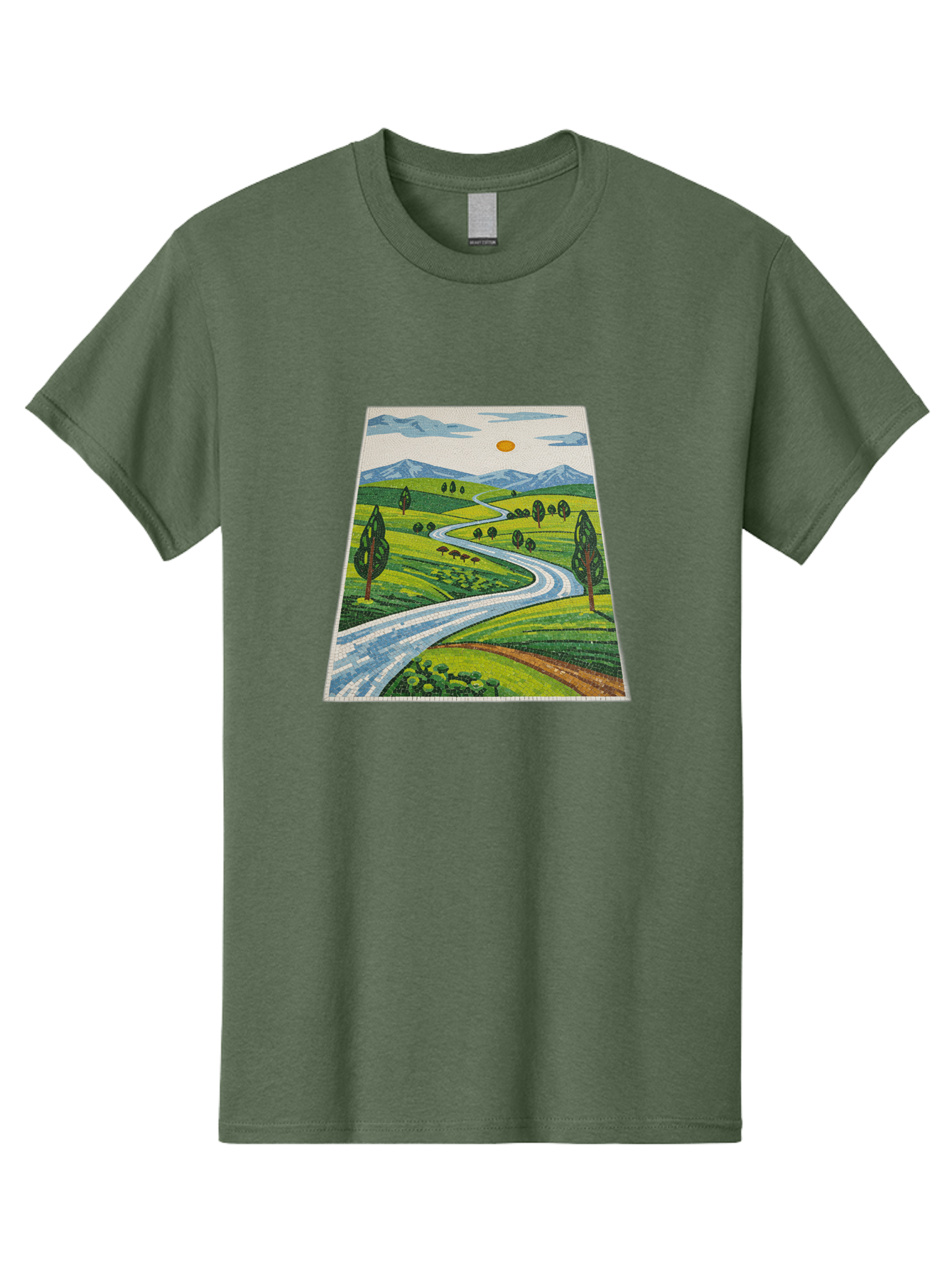 Winding-Road-Landscape Men'S Graphic Tee, 100% Cotton, Comfortable Casual Summer Wear, Machine Washable, Vintage Camera, Old Camera, Antique Camera, Black Camera, Classic Photography, Photography Equipment, Nostalgic Device, Film Camera, Bah384 14