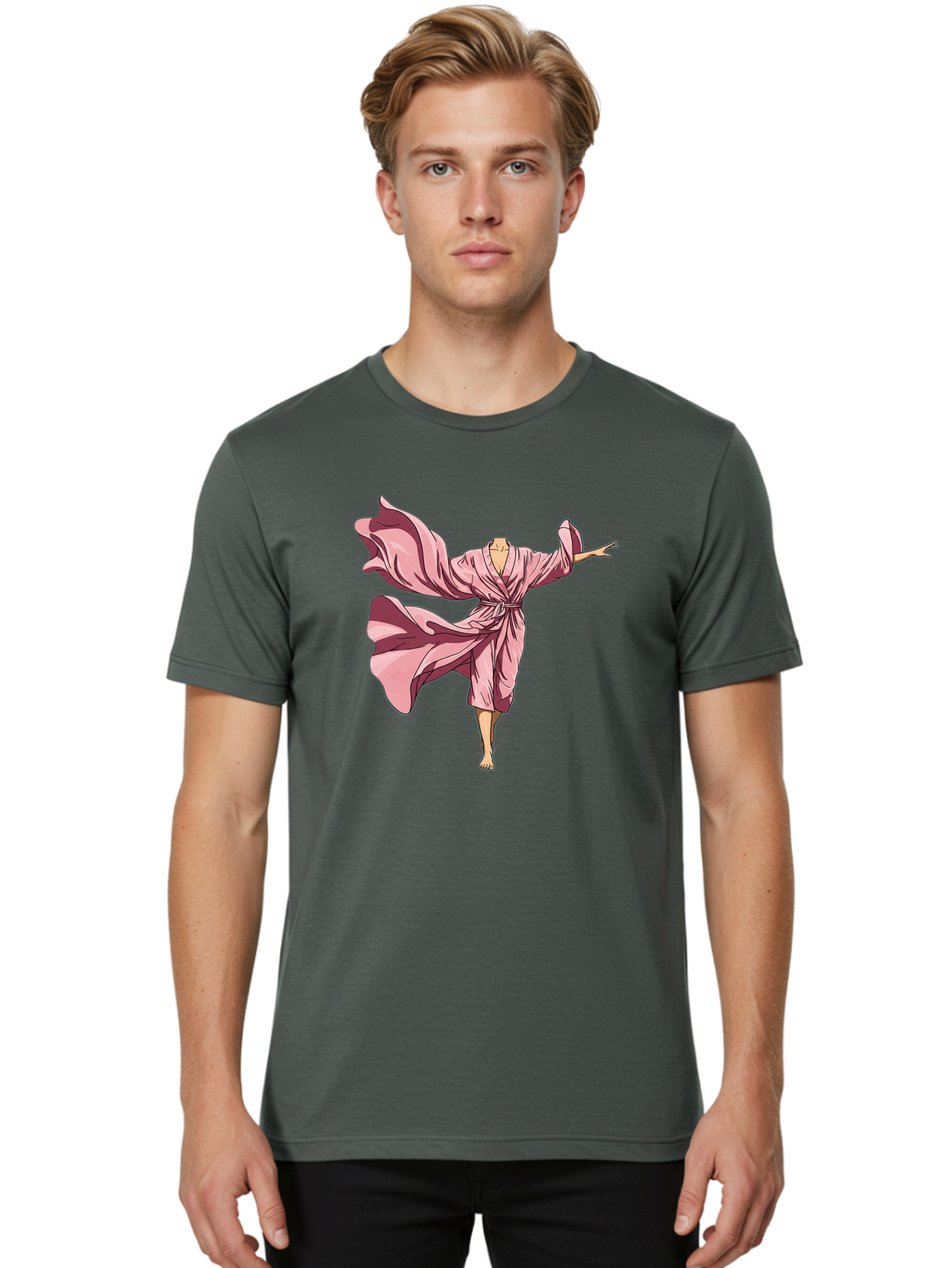 Woman-In-Flowing-Pink-Robe Men'S Graphic Tee, 100% Cotton, Comfortable Casual Summer Wear, Machine Washable, Vintage Camera, Old Camera, Antique Camera, Black Camera, Classic Photography, Photography Equipment, Nostalgic Device, Film Camera, Bah391 24