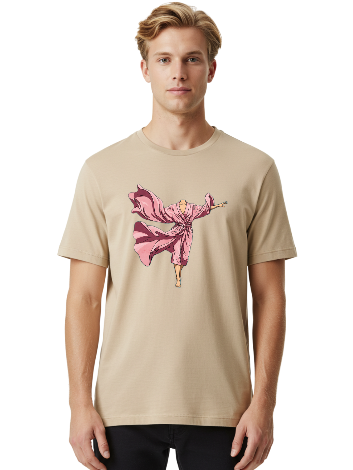 Woman-In-Flowing-Pink-Robe Men'S Graphic Tee, 100% Cotton, Comfortable Casual Summer Wear, Machine Washable, Vintage Camera, Old Camera, Antique Camera, Black Camera, Classic Photography, Photography Equipment, Nostalgic Device, Film Camera, Bah391 17
