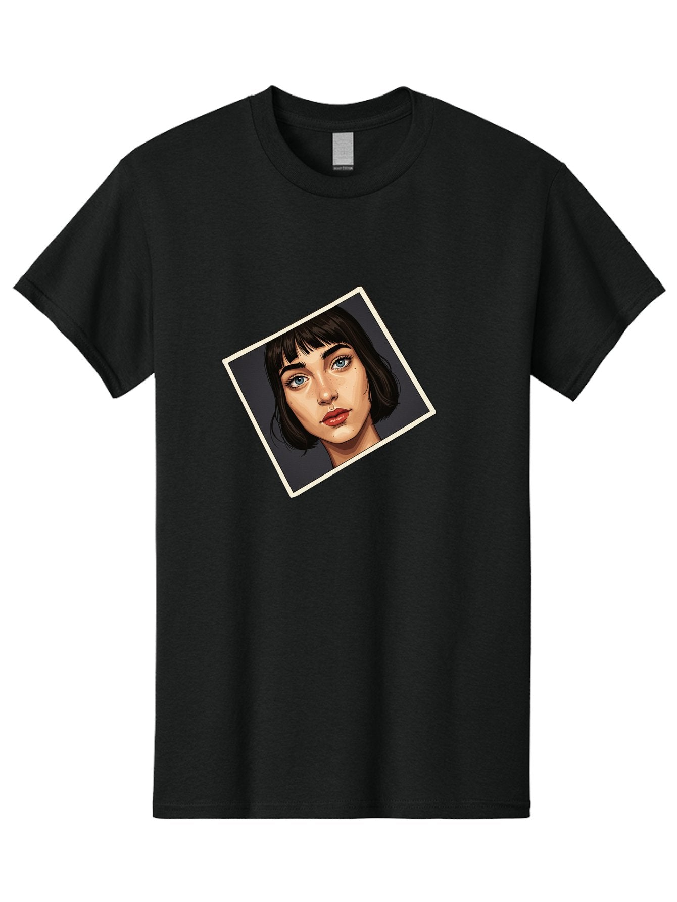 Woman-Portrait Men'S Graphic Tee, 100% Cotton, Comfortable Casual Summer Wear, Machine Washable, Vintage Camera, Old Camera, Antique Camera, Black Camera, Classic Photography, Photography Equipment, Nostalgic Device, Film Camera, Camera Art Bah394 8
