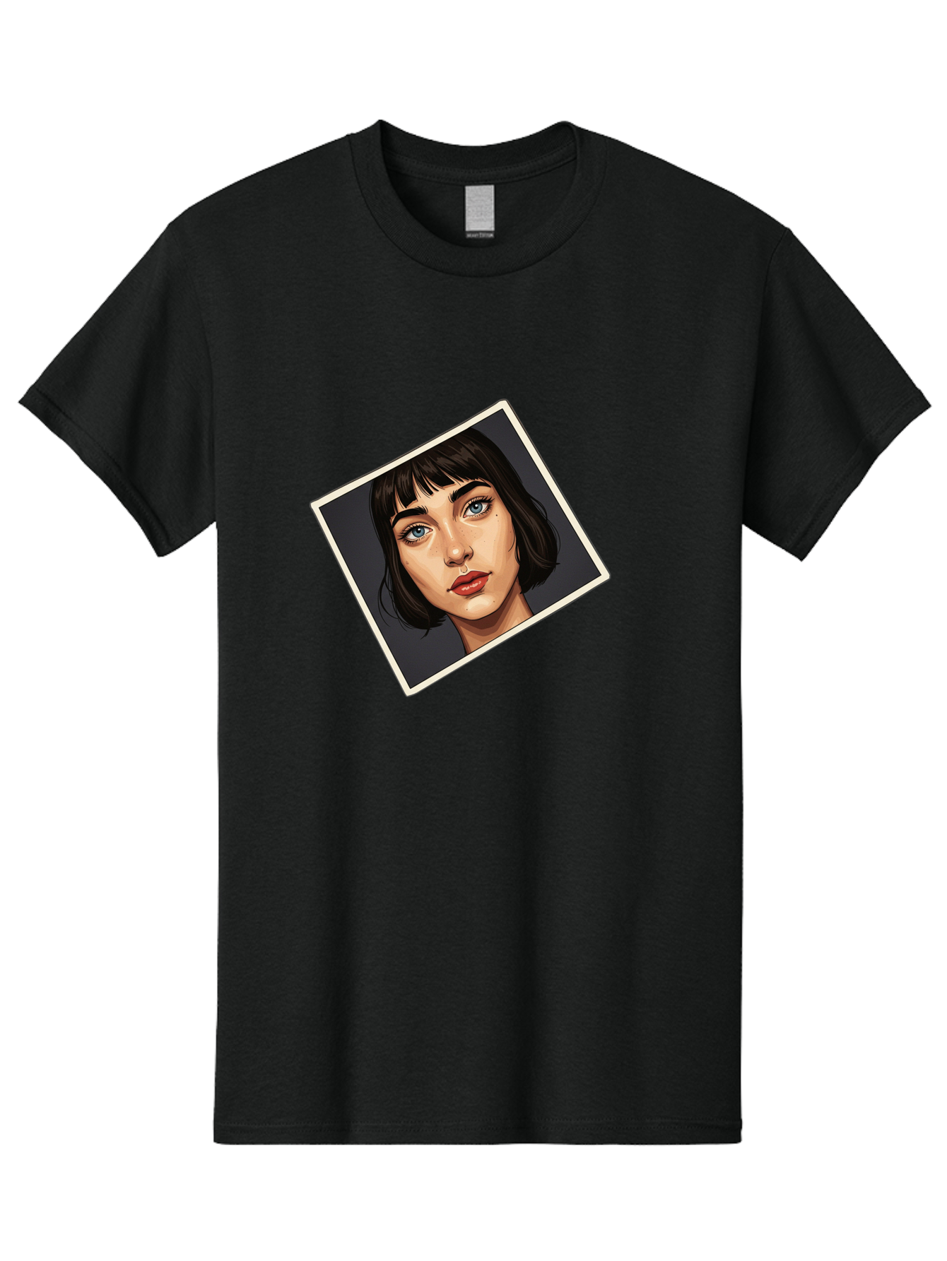 Woman-Portrait Men'S Graphic Tee, 100% Cotton, Comfortable Casual Summer Wear, Machine Washable, Vintage Camera, Old Camera, Antique Camera, Black Camera, Classic Photography, Photography Equipment, Nostalgic Device, Film Camera, Camera Art Bah394 6