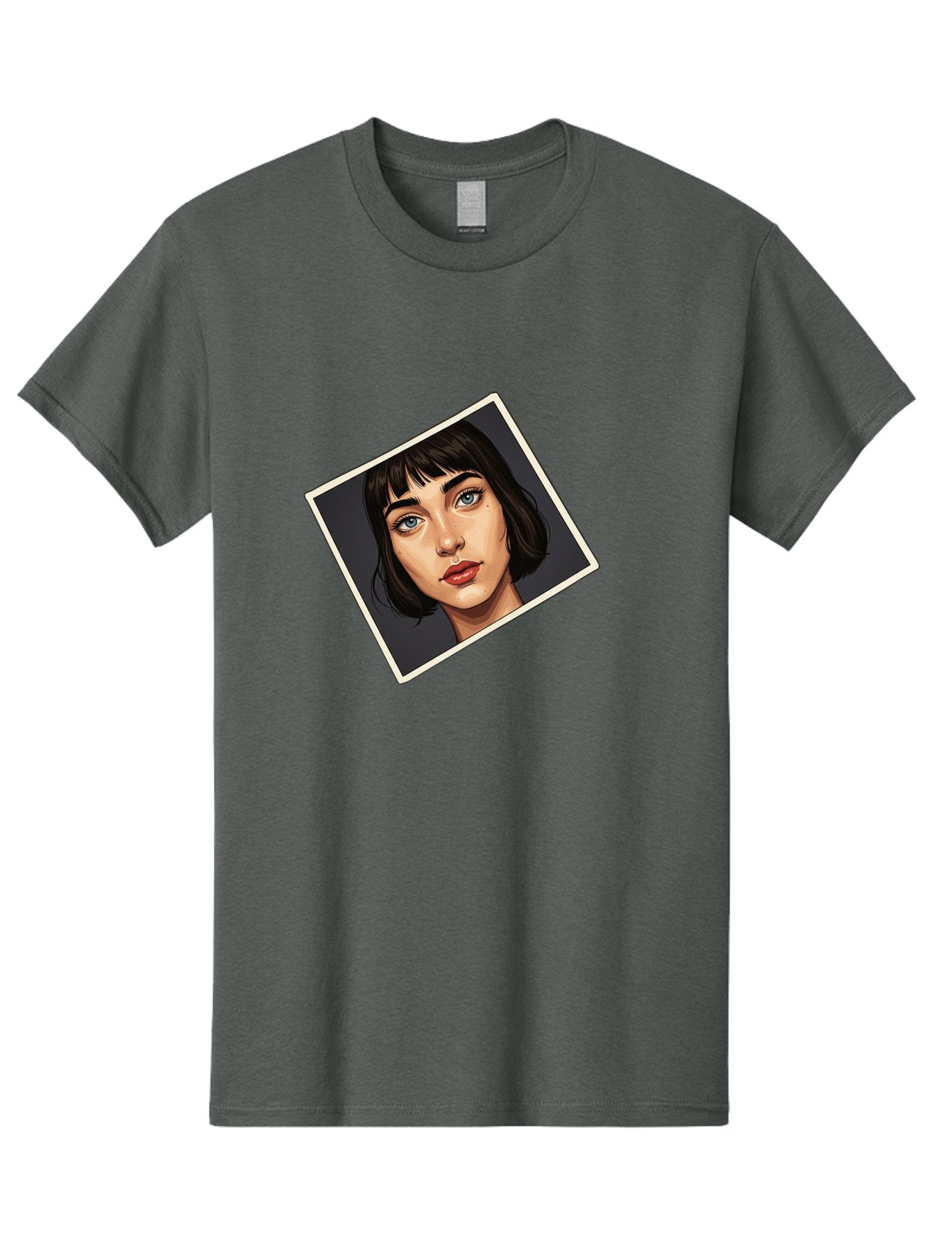 Woman-Portrait Men'S Graphic Tee, 100% Cotton, Comfortable Casual Summer Wear, Machine Washable, Vintage Camera, Old Camera, Antique Camera, Black Camera, Classic Photography, Photography Equipment, Nostalgic Device, Film Camera, Camera Art Bah394 6