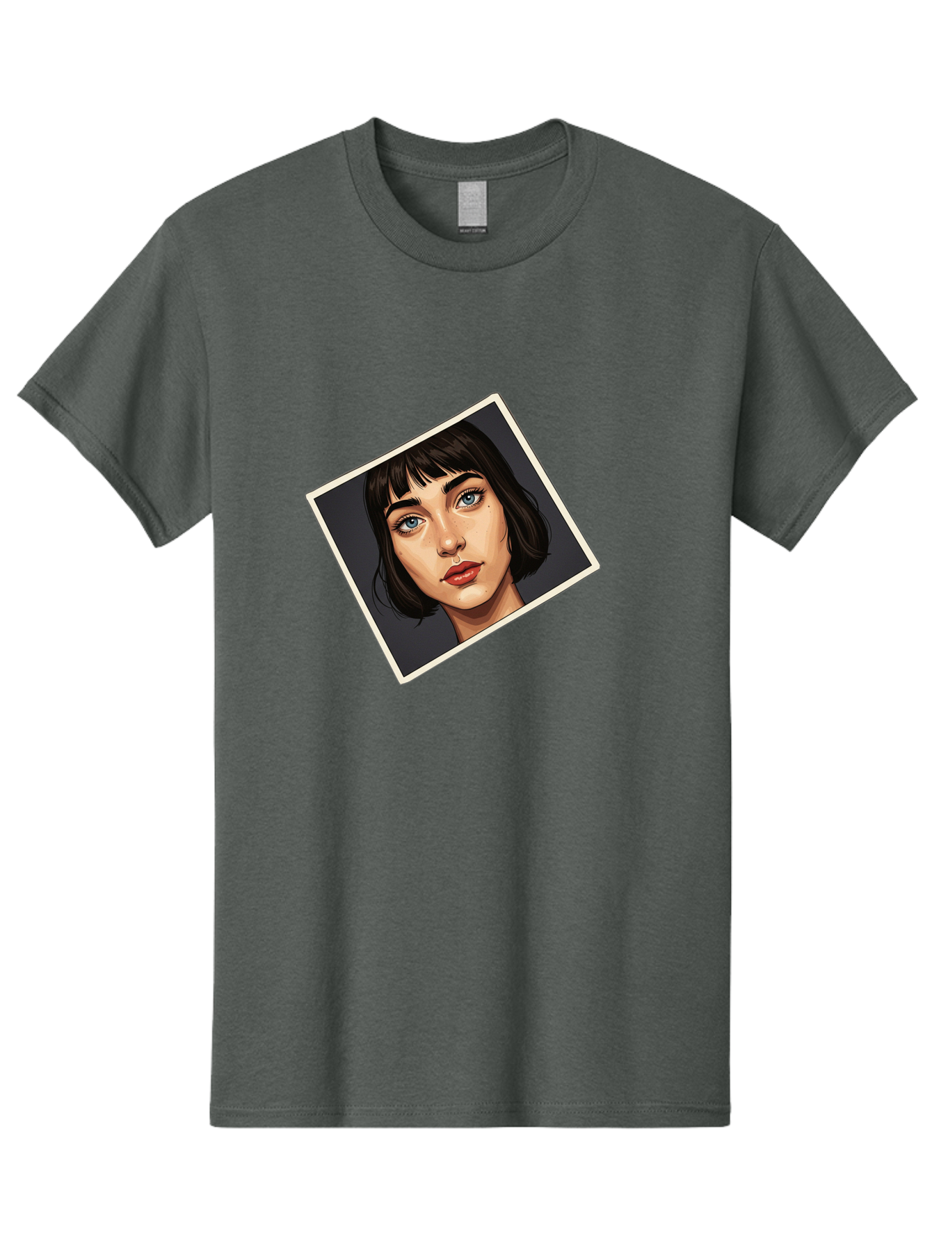 Woman-Portrait Men'S Graphic Tee, 100% Cotton, Comfortable Casual Summer Wear, Machine Washable, Vintage Camera, Old Camera, Antique Camera, Black Camera, Classic Photography, Photography Equipment, Nostalgic Device, Film Camera, Camera Art Bah394 7