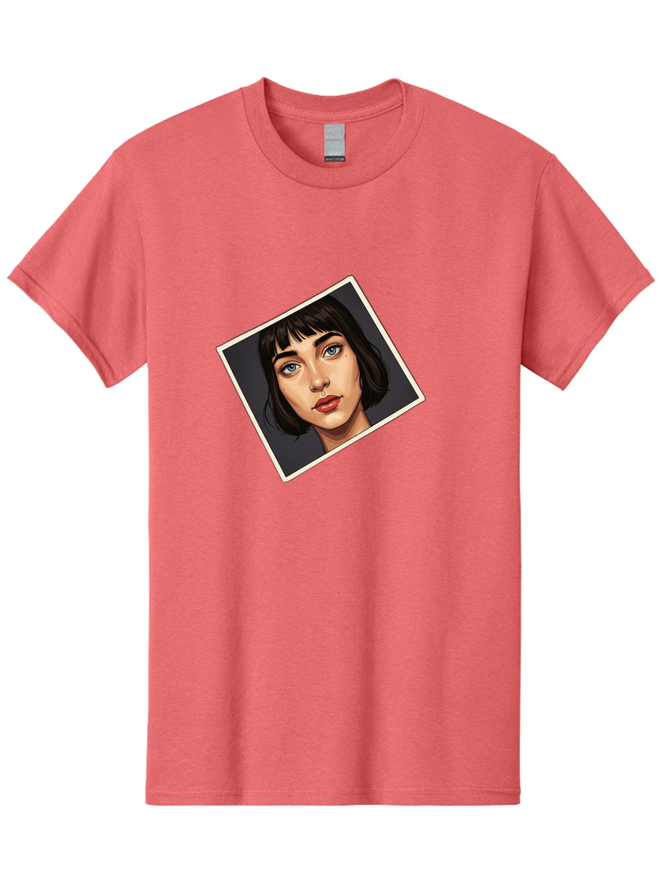 Woman-Portrait Men'S Graphic Tee, 100% Cotton, Comfortable Casual Summer Wear, Machine Washable, Vintage Camera, Old Camera, Antique Camera, Black Camera, Classic Photography, Photography Equipment, Nostalgic Device, Film Camera, Camera Art Bah394