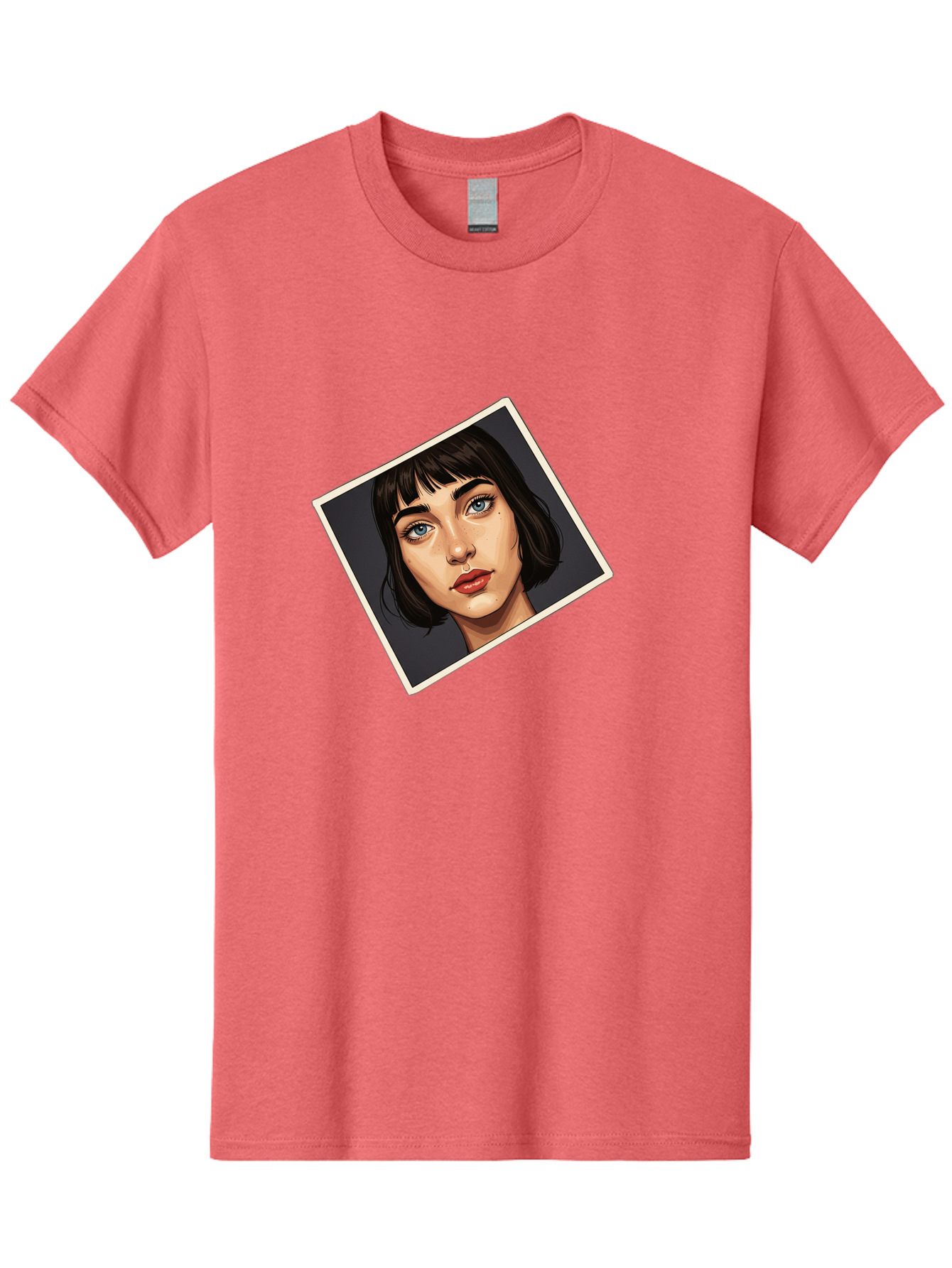 Woman-Portrait Men'S Graphic Tee, 100% Cotton, Comfortable Casual Summer Wear, Machine Washable, Vintage Camera, Old Camera, Antique Camera, Black Camera, Classic Photography, Photography Equipment, Nostalgic Device, Film Camera, Camera Art Bah394 10