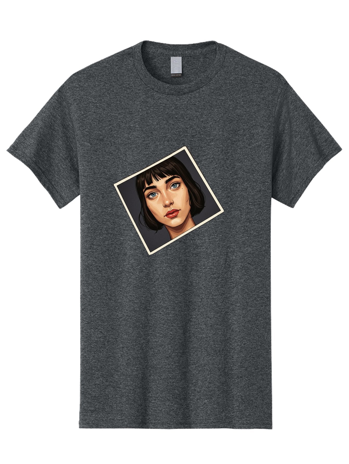 Woman-Portrait Men'S Graphic Tee, 100% Cotton, Comfortable Casual Summer Wear, Machine Washable, Vintage Camera, Old Camera, Antique Camera, Black Camera, Classic Photography, Photography Equipment, Nostalgic Device, Film Camera, Camera Art Bah394 7