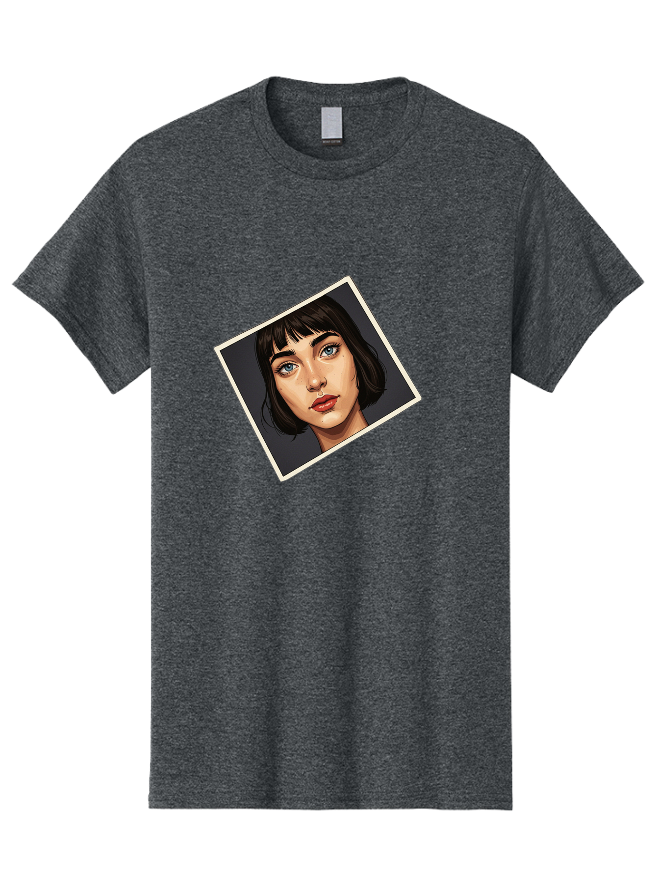Woman-Portrait Men'S Graphic Tee, 100% Cotton, Comfortable Casual Summer Wear, Machine Washable, Vintage Camera, Old Camera, Antique Camera, Black Camera, Classic Photography, Photography Equipment, Nostalgic Device, Film Camera, Camera Art Bah394 13