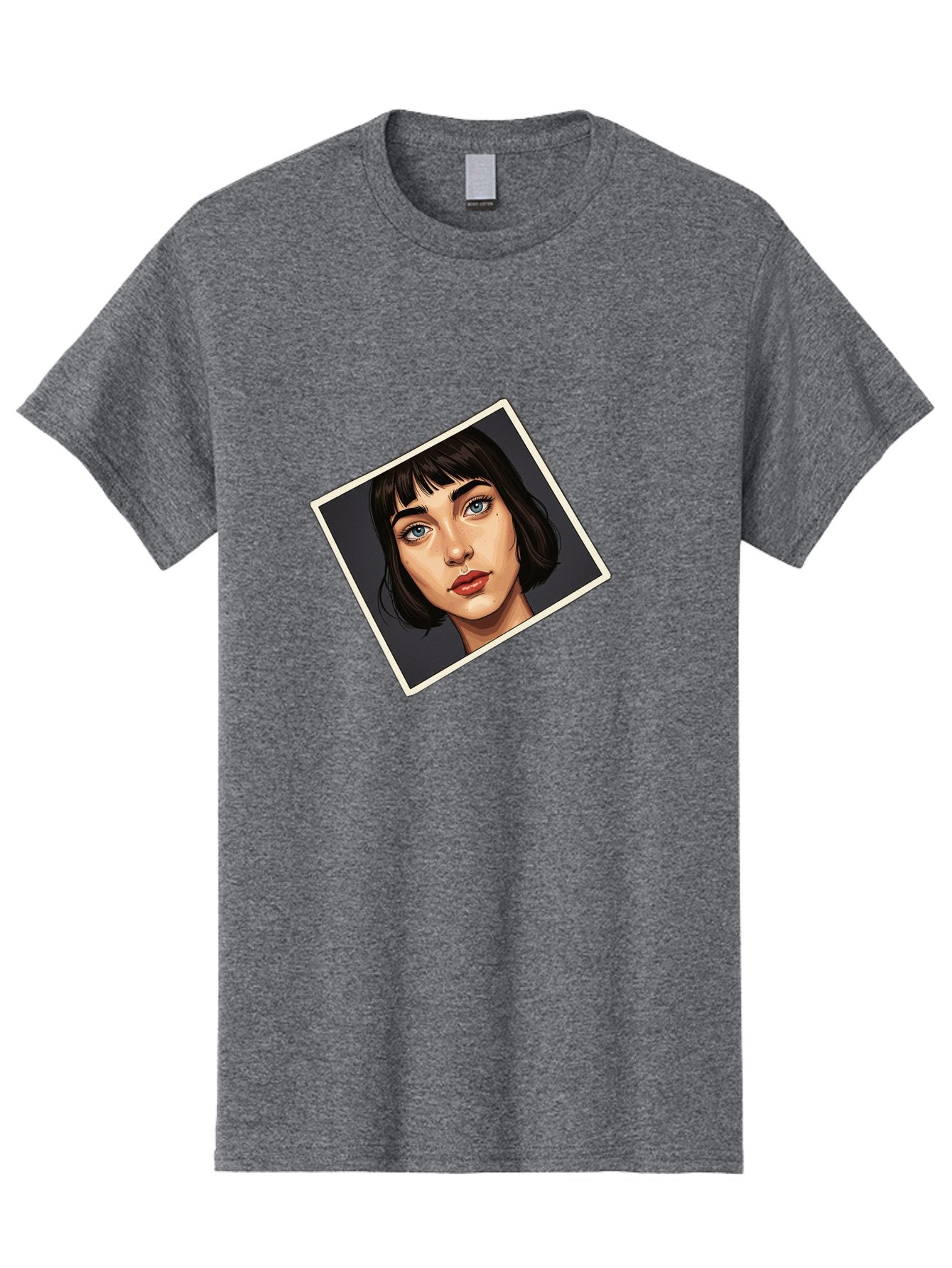 Woman-Portrait Men'S Graphic Tee, 100% Cotton, Comfortable Casual Summer Wear, Machine Washable, Vintage Camera, Old Camera, Antique Camera, Black Camera, Classic Photography, Photography Equipment, Nostalgic Device, Film Camera, Camera Art Bah394 11