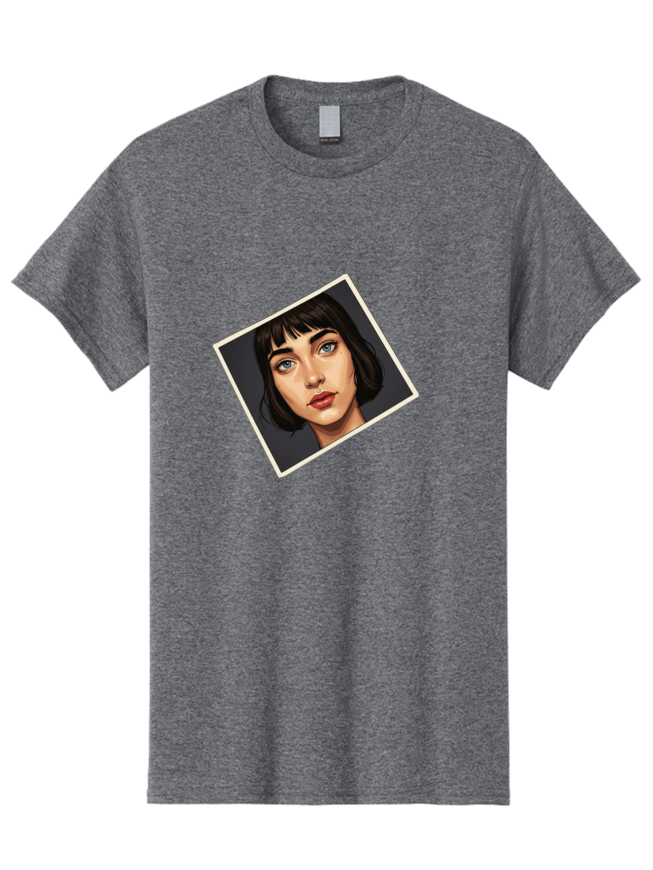 Woman-Portrait Men'S Graphic Tee, 100% Cotton, Comfortable Casual Summer Wear, Machine Washable, Vintage Camera, Old Camera, Antique Camera, Black Camera, Classic Photography, Photography Equipment, Nostalgic Device, Film Camera, Camera Art Bah394 4