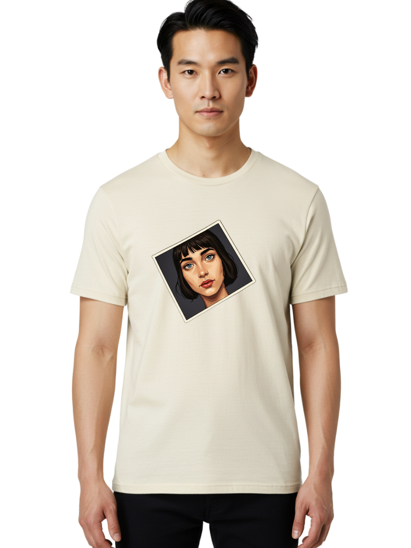 Woman-Portrait Men'S Graphic Tee, 100% Cotton, Comfortable Casual Summer Wear, Machine Washable, Vintage Camera, Old Camera, Antique Camera, Black Camera, Classic Photography, Photography Equipment, Nostalgic Device, Film Camera, Camera Art Bah394 27