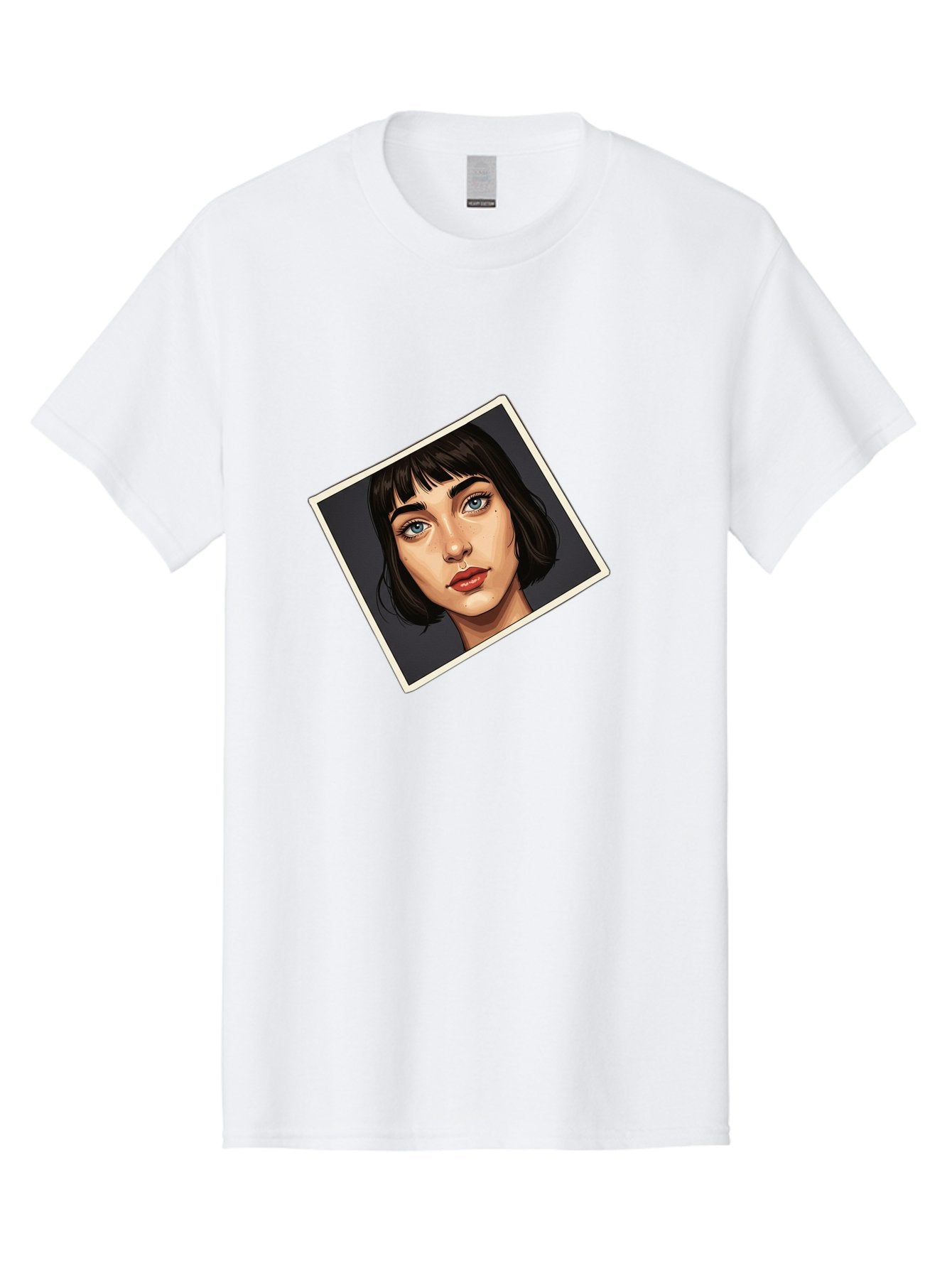 Woman-Portrait Men'S Graphic Tee, 100% Cotton, Comfortable Casual Summer Wear, Machine Washable, Vintage Camera, Old Camera, Antique Camera, Black Camera, Classic Photography, Photography Equipment, Nostalgic Device, Film Camera, Camera Art Bah394 9