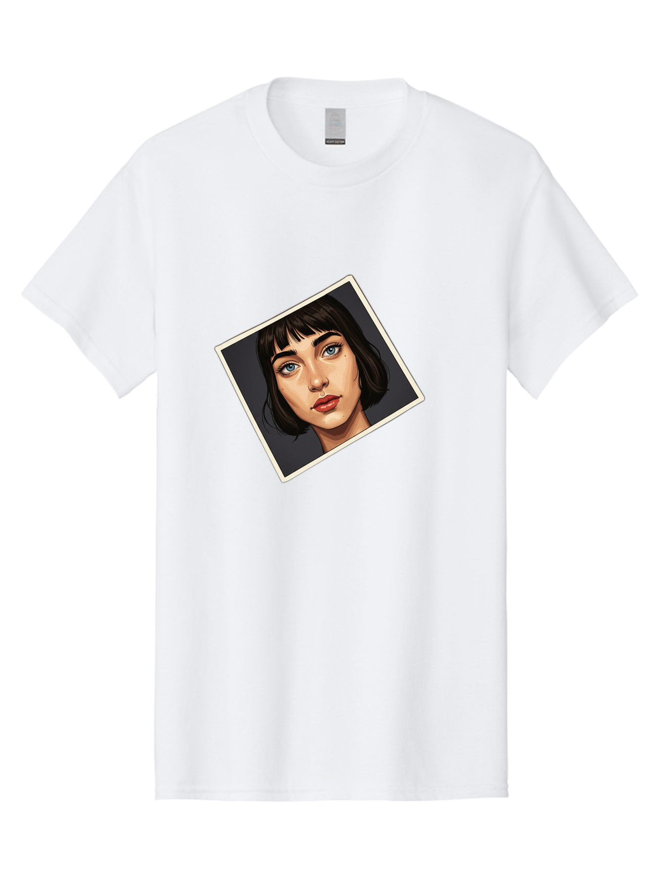 Woman-Portrait Men'S Graphic Tee, 100% Cotton, Comfortable Casual Summer Wear, Machine Washable, Vintage Camera, Old Camera, Antique Camera, Black Camera, Classic Photography, Photography Equipment, Nostalgic Device, Film Camera, Camera Art Bah394 5