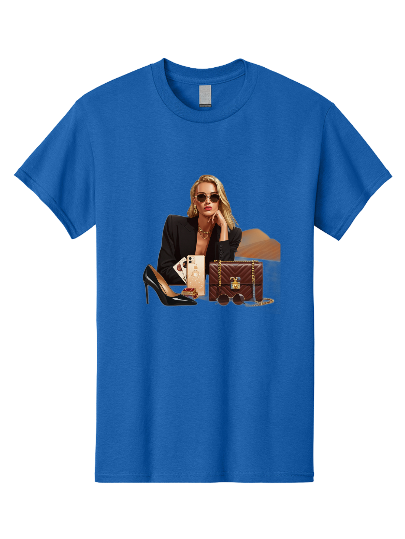 Woman-With-Luxury-Accessories Men'S Graphic Tee, 100% Cotton, Comfortable Casual Summer Wear, Machine Washable, Vintage Camera, Old Camera, Antique Camera, Black Camera, Classic Photography, Photography Equipment, Nostalgic Device, Bah395 15