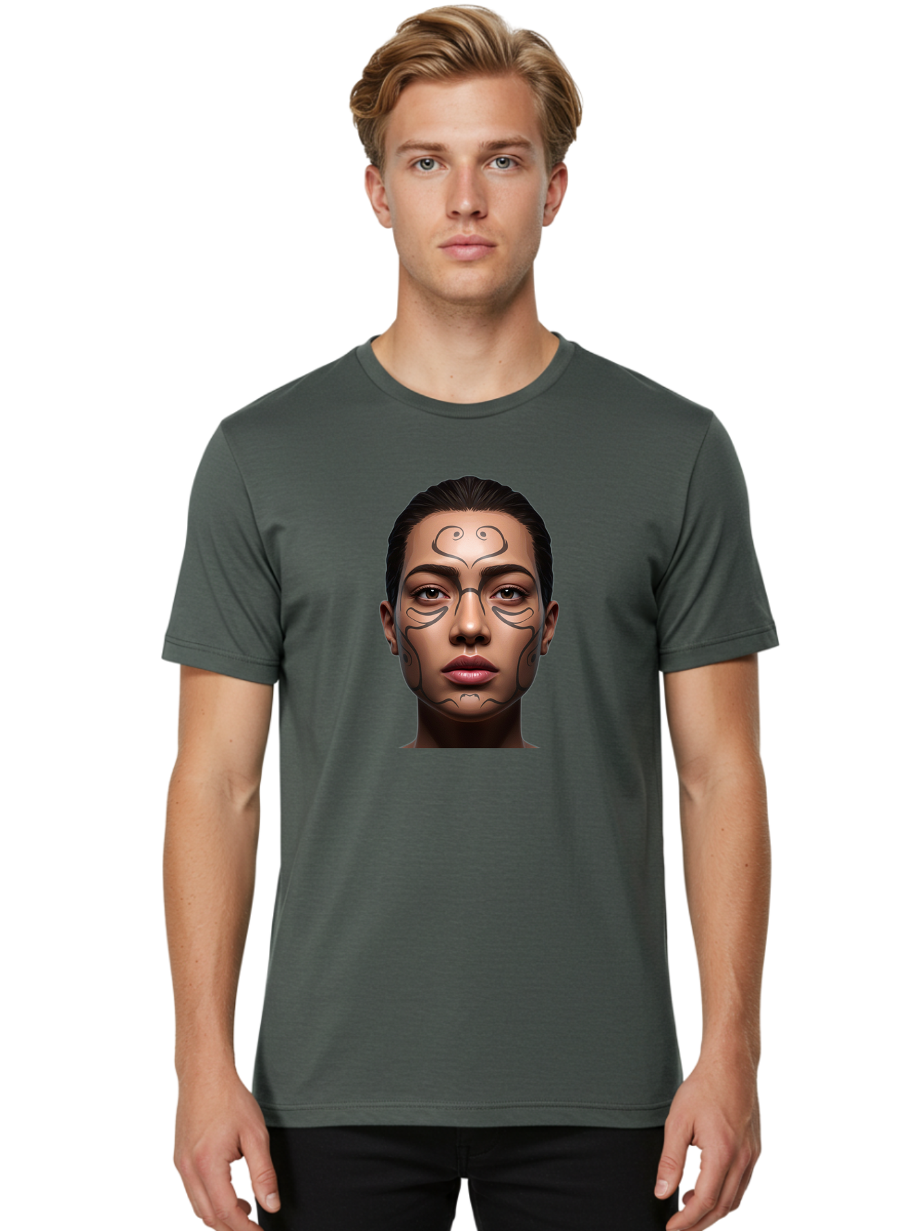Woman-With-Tribal-Face-Paint Men'S Graphic Tee, 100% Cotton, Comfortable Casual Summer Wear, Machine Washable, Vintage Camera, Old Camera, Antique Camera, Black Camera, Classic Photography, Photography Equipment, Nostalgic Device, Film Camera, Bah396 29