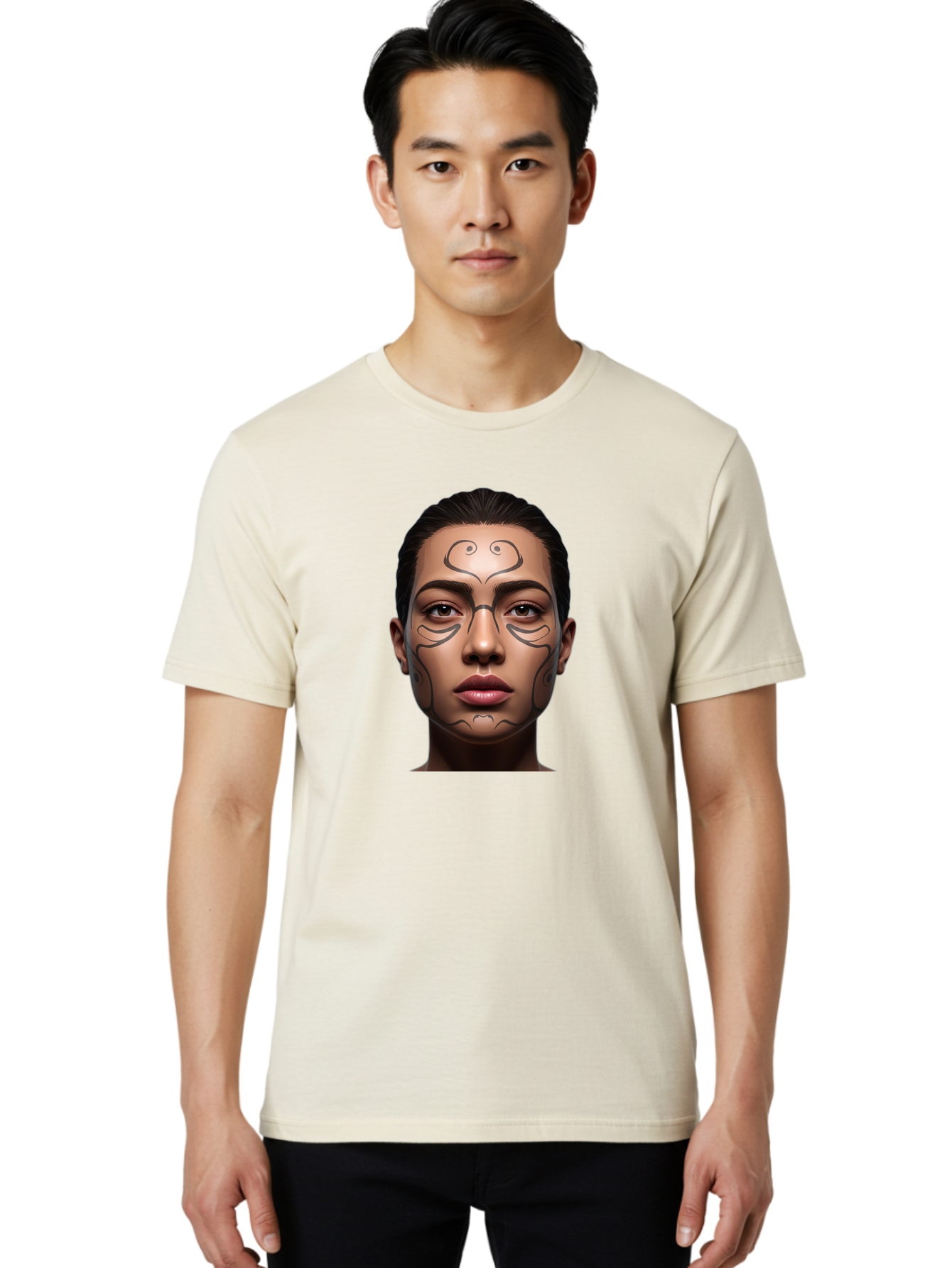 Woman-With-Tribal-Face-Paint Men'S Graphic Tee, 100% Cotton, Comfortable Casual Summer Wear, Machine Washable, Vintage Camera, Old Camera, Antique Camera, Black Camera, Classic Photography, Photography Equipment, Nostalgic Device, Film Camera, Bah396 17