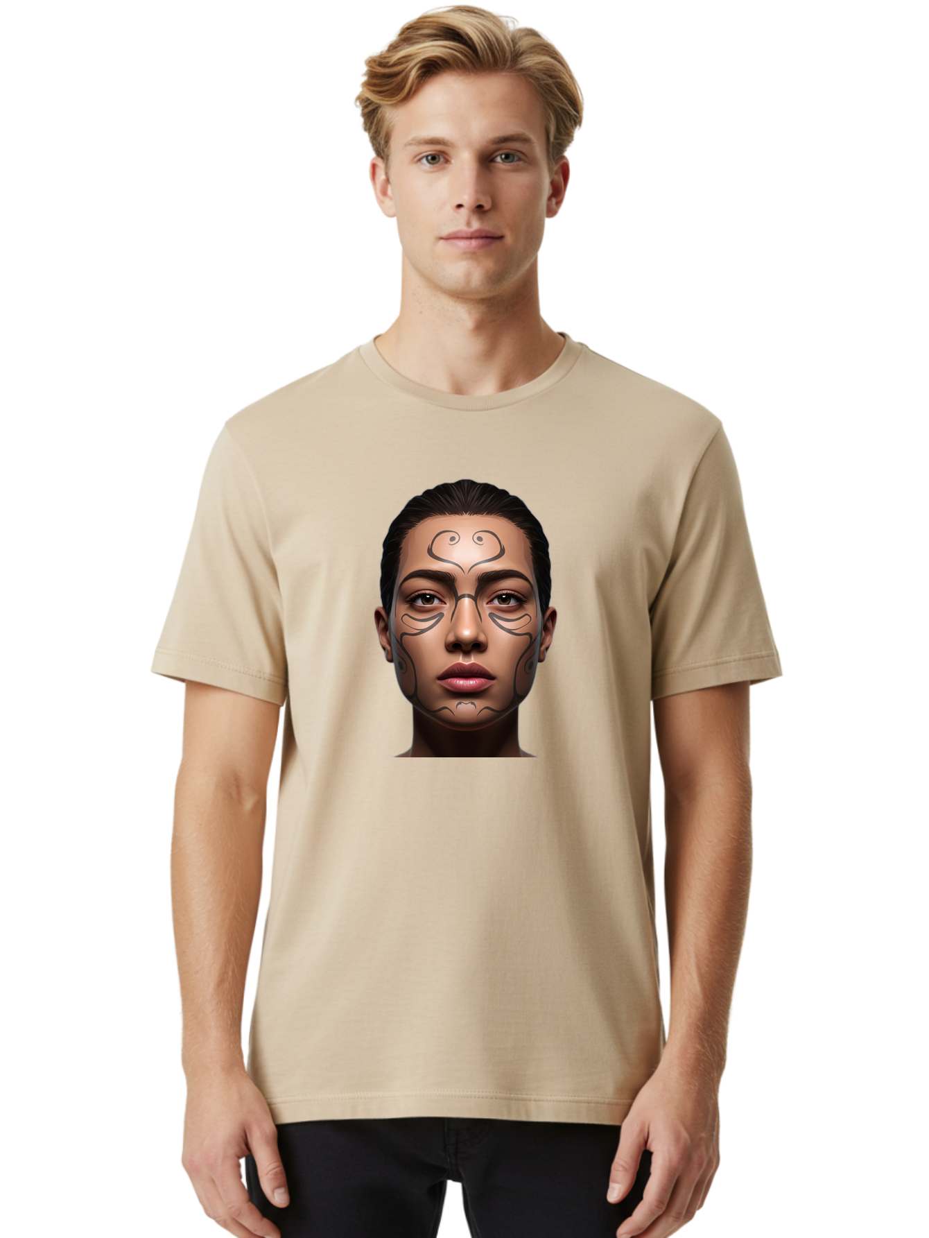 Woman-With-Tribal-Face-Paint Men'S Graphic Tee, 100% Cotton, Comfortable Casual Summer Wear, Machine Washable, Vintage Camera, Old Camera, Antique Camera, Black Camera, Classic Photography, Photography Equipment, Nostalgic Device, Film Camera, Bah396 25