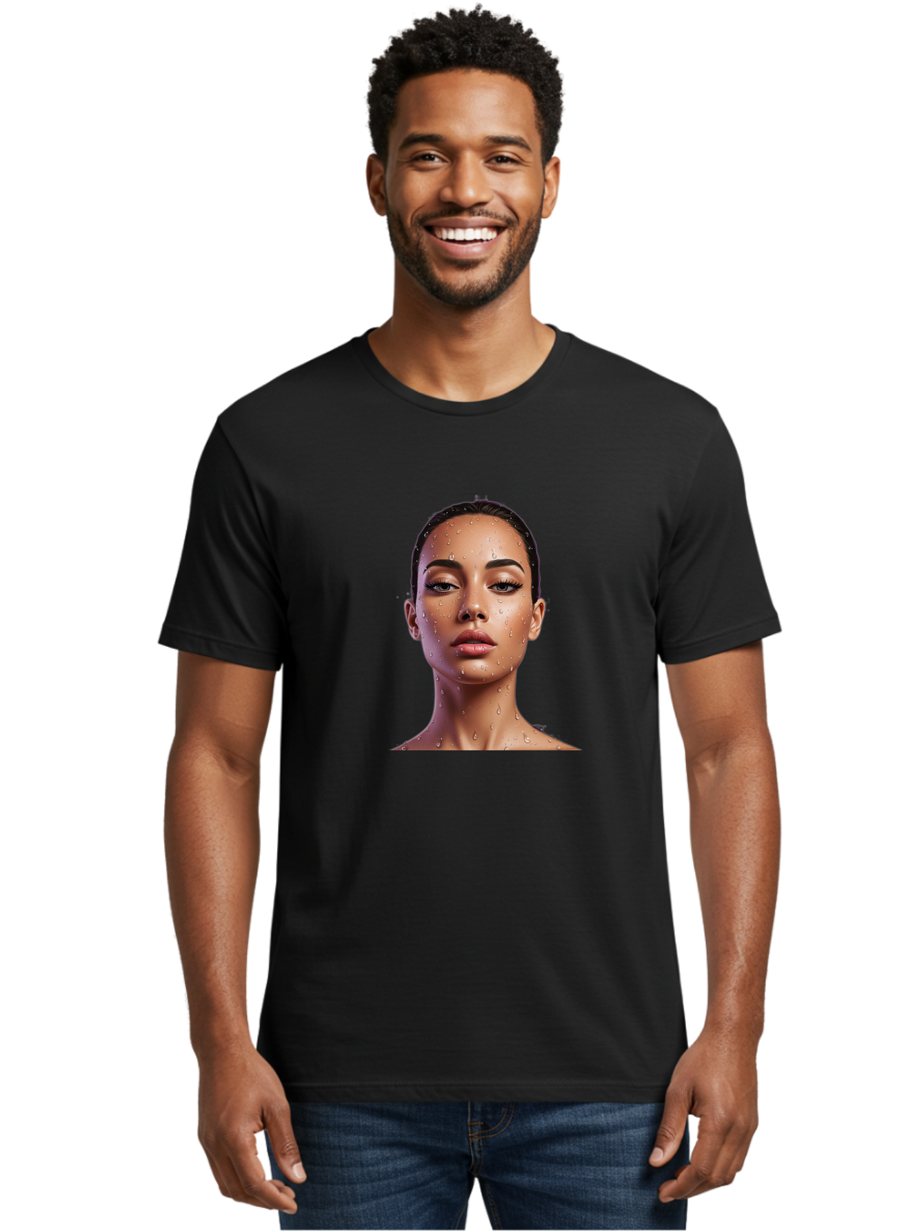 Woman-With-Water-Droplets Men'S Graphic Tee, 100% Cotton, Comfortable Casual Summer Wear, Machine Washable, Vintage Camera, Old Camera, Antique Camera, Black Camera, Classic Photography, Photography Equipment, Nostalgic Device, Film Camera, Bah397 25