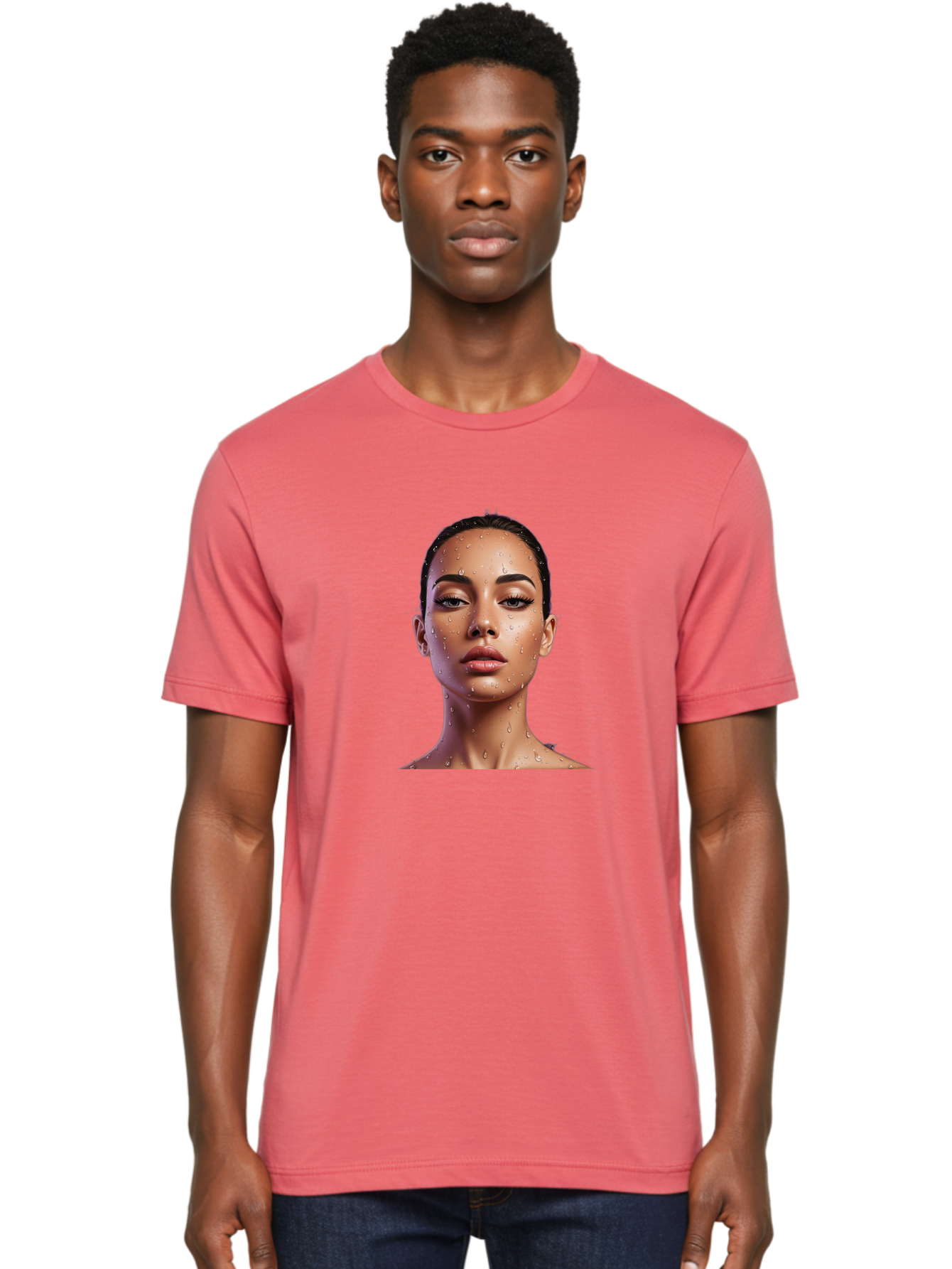 Woman-With-Water-Droplets Men'S Graphic Tee, 100% Cotton, Comfortable Casual Summer Wear, Machine Washable, Vintage Camera, Old Camera, Antique Camera, Black Camera, Classic Photography, Photography Equipment, Nostalgic Device, Film Camera, Bah397 17