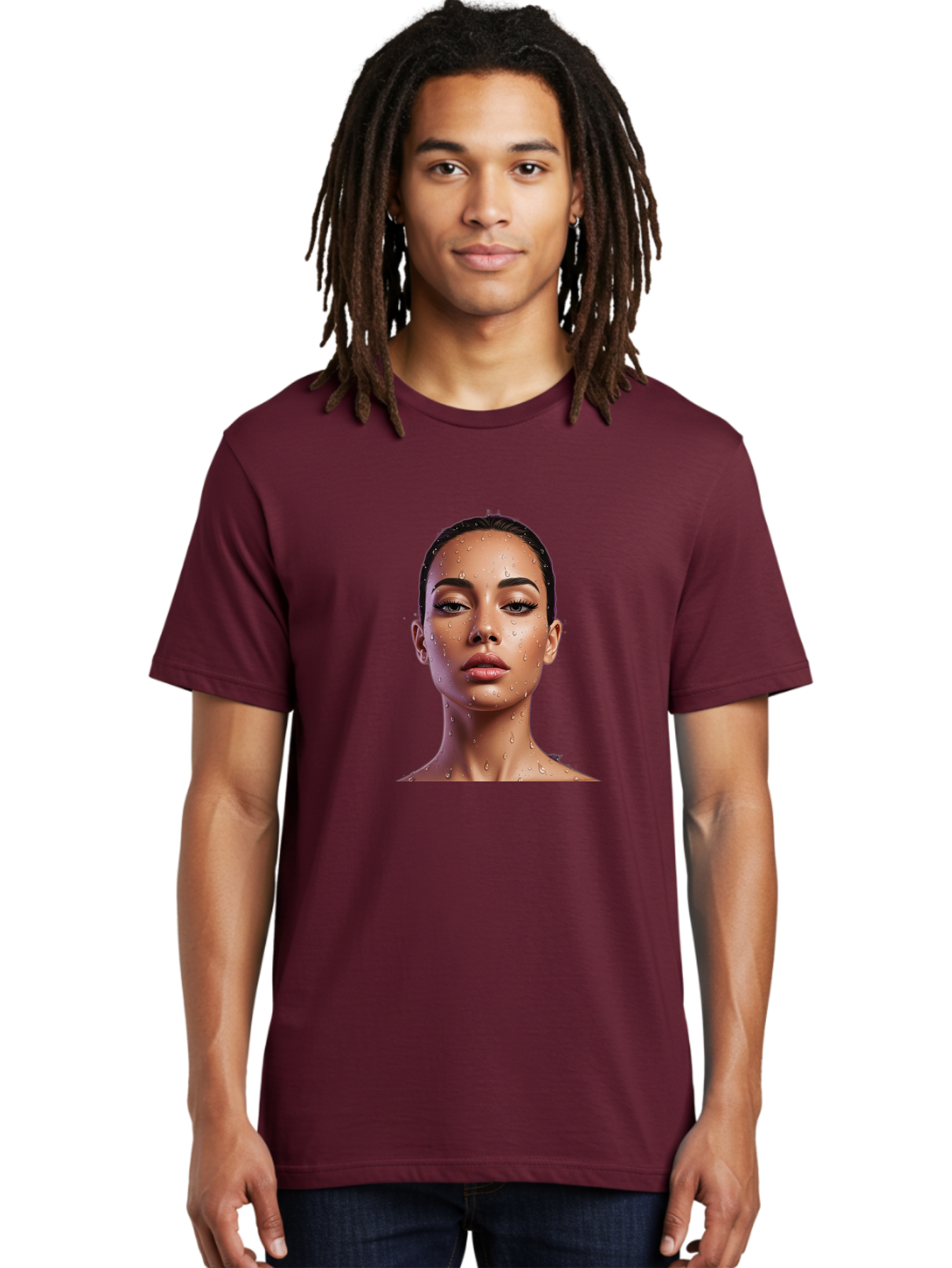 Woman-With-Water-Droplets Men'S Graphic Tee, 100% Cotton, Comfortable Casual Summer Wear, Machine Washable, Vintage Camera, Old Camera, Antique Camera, Black Camera, Classic Photography, Photography Equipment, Nostalgic Device, Film Camera, Bah397 20