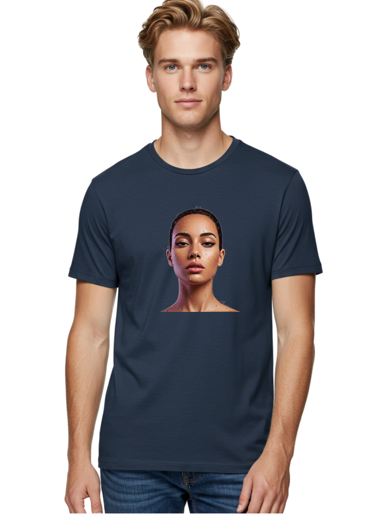 Woman-With-Water-Droplets Men'S Graphic Tee, 100% Cotton, Comfortable Casual Summer Wear, Machine Washable, Vintage Camera, Old Camera, Antique Camera, Black Camera, Classic Photography, Photography Equipment, Nostalgic Device, Film Camera, Bah397 29