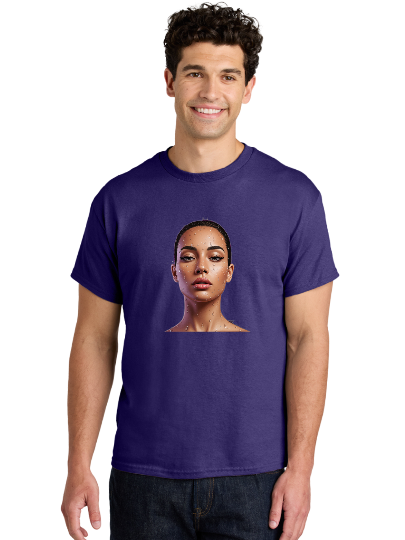 Woman-With-Water-Droplets Men'S Graphic Tee, 100% Cotton, Comfortable Casual Summer Wear, Machine Washable, Vintage Camera, Old Camera, Antique Camera, Black Camera, Classic Photography, Photography Equipment, Nostalgic Device, Film Camera, Bah397 23