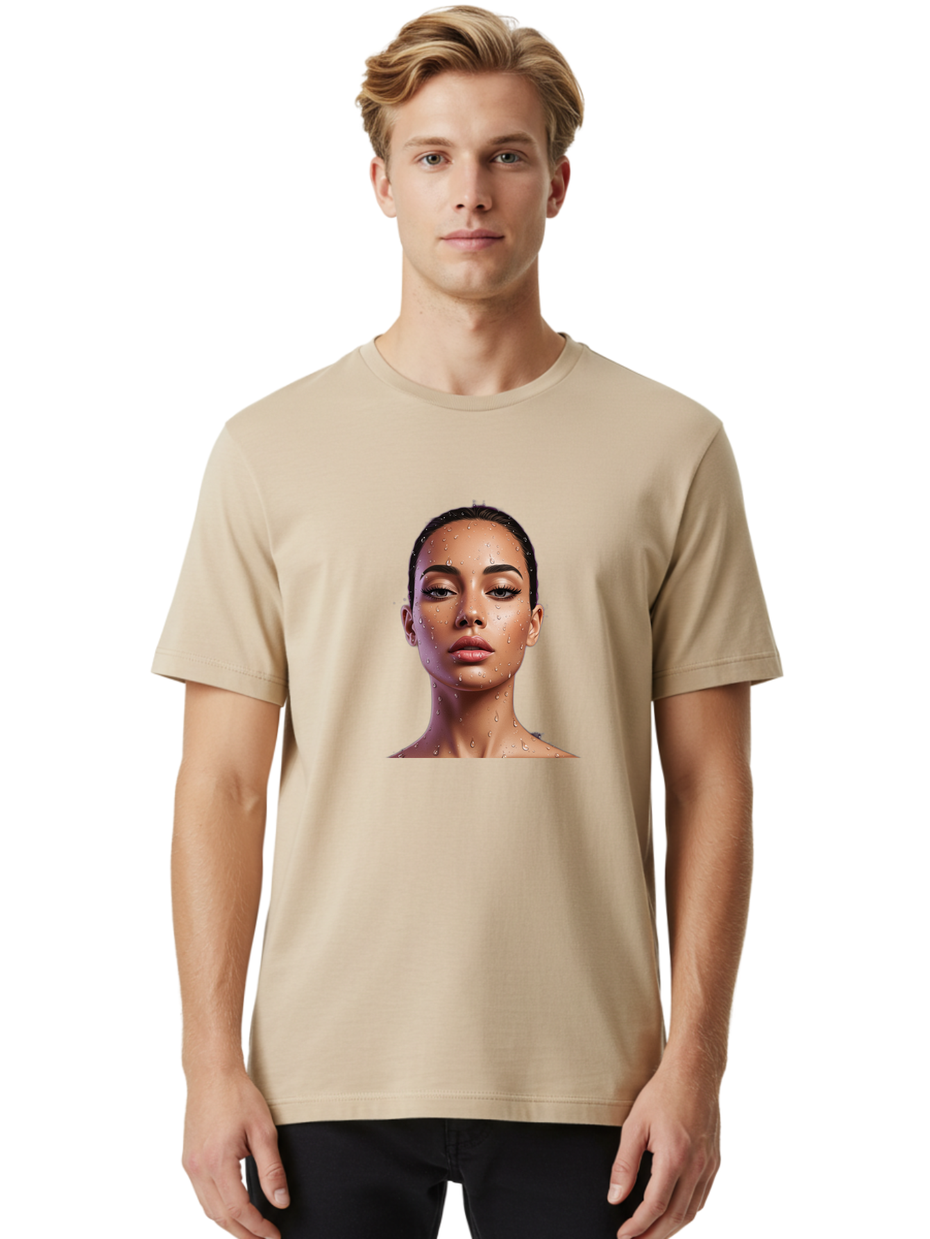Woman-With-Water-Droplets Men'S Graphic Tee, 100% Cotton, Comfortable Casual Summer Wear, Machine Washable, Vintage Camera, Old Camera, Antique Camera, Black Camera, Classic Photography, Photography Equipment, Nostalgic Device, Film Camera, Bah397 24
