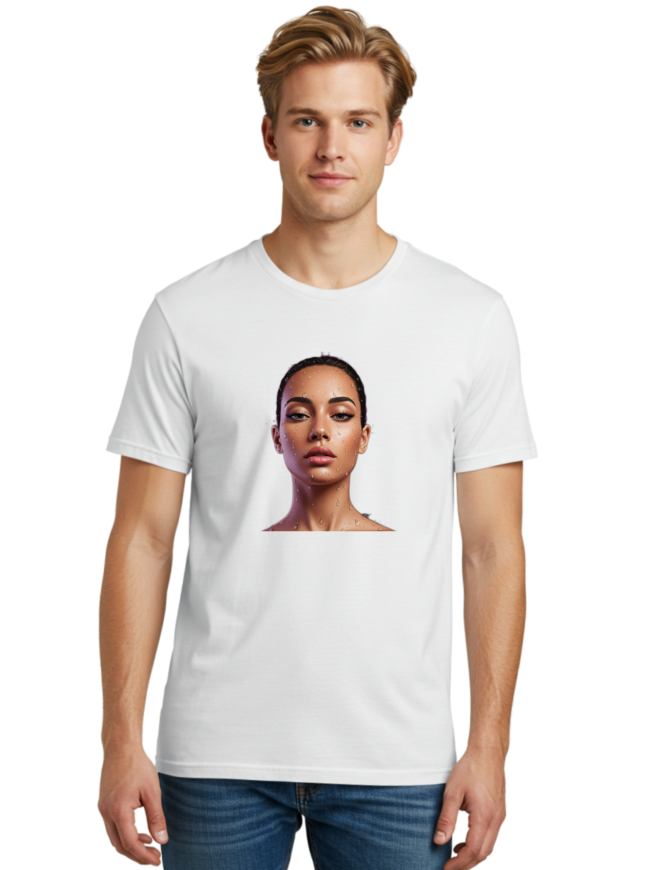 Woman-With-Water-Droplets Men'S Graphic Tee, 100% Cotton, Comfortable Casual Summer Wear, Machine Washable, Vintage Camera, Old Camera, Antique Camera, Black Camera, Classic Photography, Photography Equipment, Nostalgic Device, Film Camera, Bah397 21