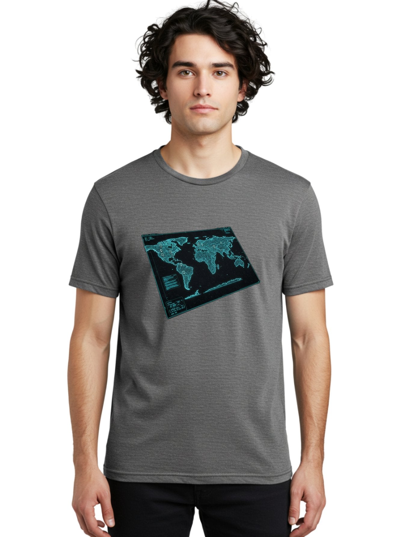 World-Map-1 Men'S Graphic Tee, 100% Cotton, Comfortable Casual Summer Wear, Machine Washable, Vintage Camera, Old Camera, Antique Camera, Black Camera, Classic Photography, Photography Equipment, Nostalgic Device, Film Camera, Camera Art Bah402 17