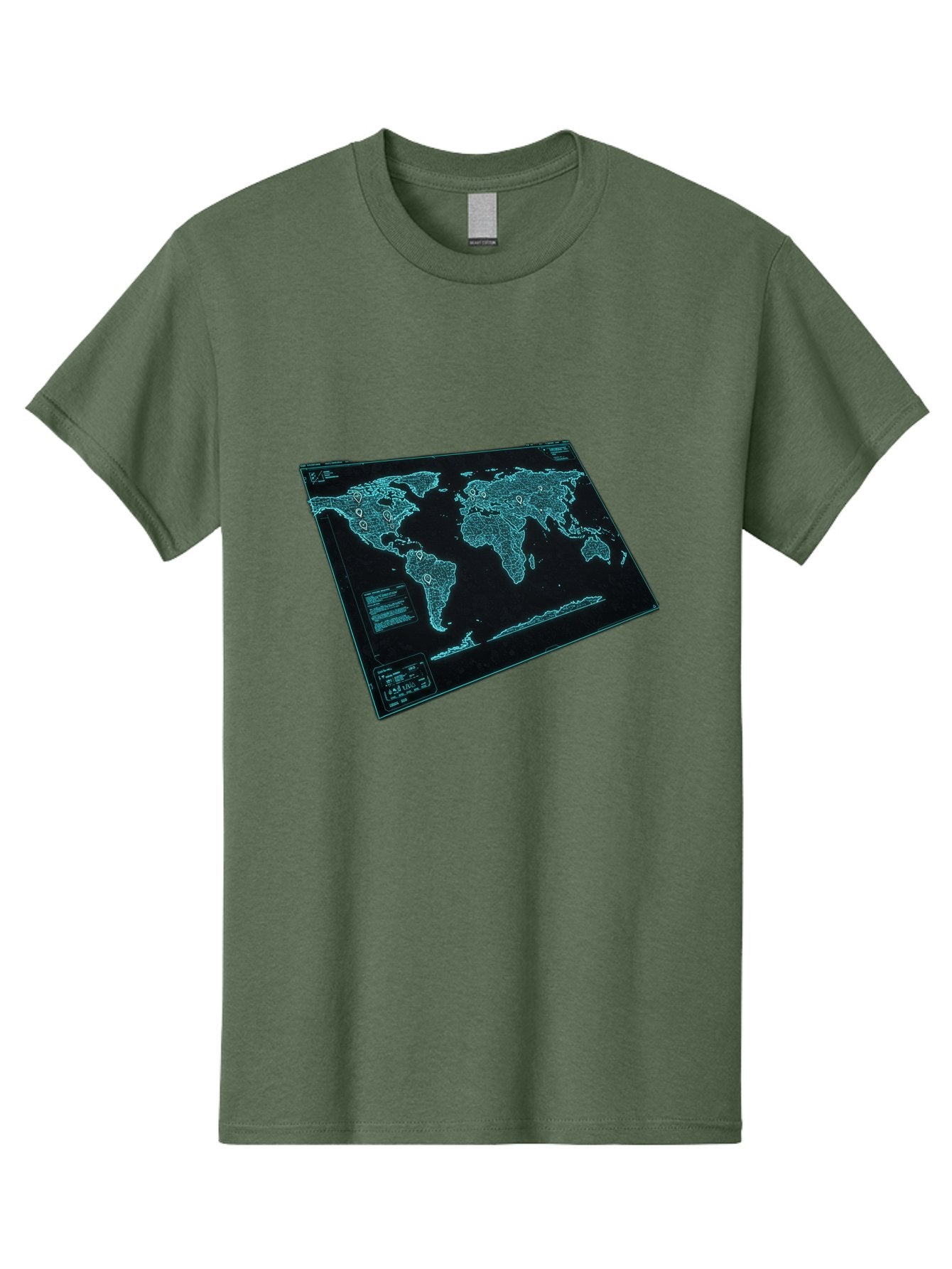 World-Map-1 Men'S Graphic Tee, 100% Cotton, Comfortable Casual Summer Wear, Machine Washable, Vintage Camera, Old Camera, Antique Camera, Black Camera, Classic Photography, Photography Equipment, Nostalgic Device, Film Camera, Camera Art Bah402