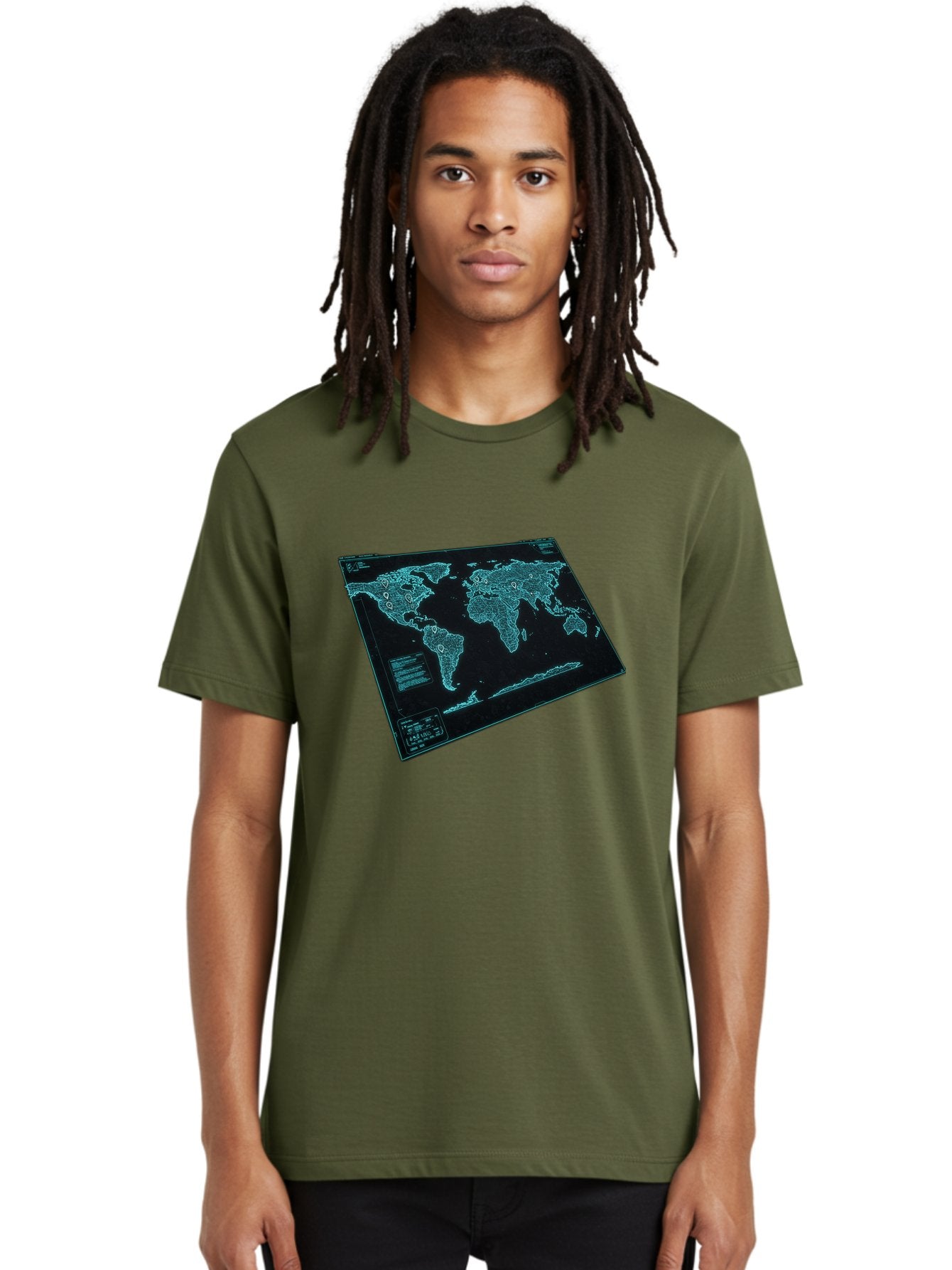 World-Map-1 Men'S Graphic Tee, 100% Cotton, Comfortable Casual Summer Wear, Machine Washable, Vintage Camera, Old Camera, Antique Camera, Black Camera, Classic Photography, Photography Equipment, Nostalgic Device, Film Camera, Camera Art Bah402 21