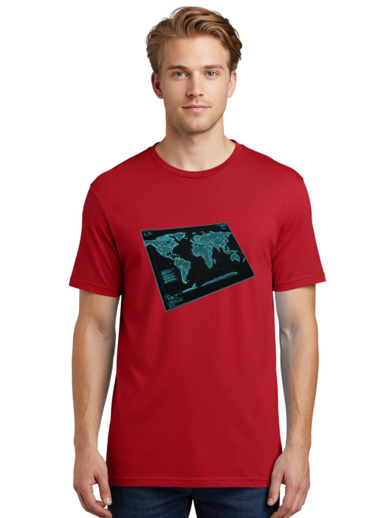 World-Map-1 Men'S Graphic Tee, 100% Cotton, Comfortable Casual Summer Wear, Machine Washable, Vintage Camera, Old Camera, Antique Camera, Black Camera, Classic Photography, Photography Equipment, Nostalgic Device, Film Camera, Camera Art Bah402 22