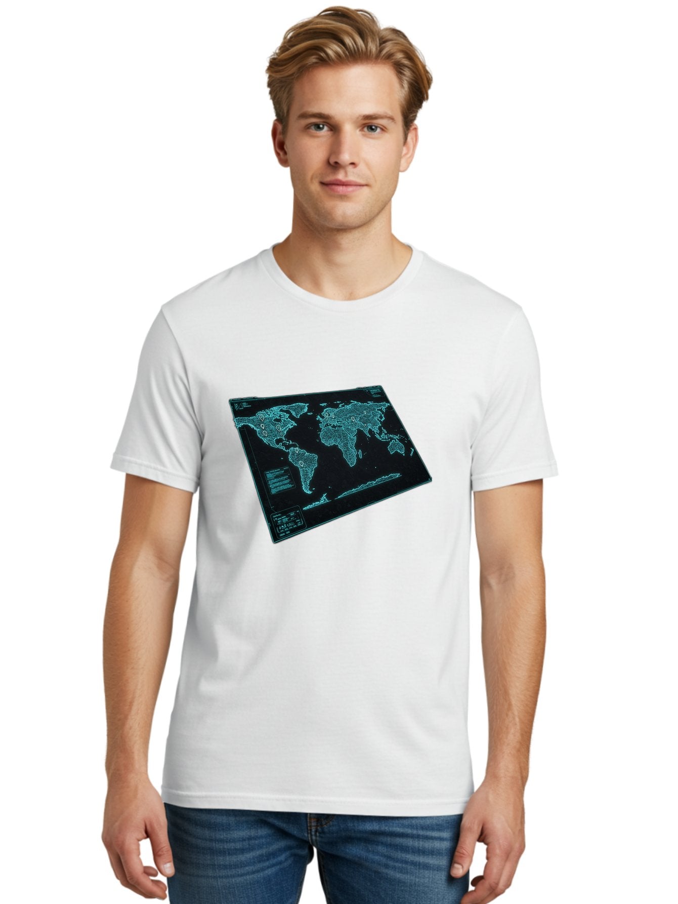 World-Map-1 Men'S Graphic Tee, 100% Cotton, Comfortable Casual Summer Wear, Machine Washable, Vintage Camera, Old Camera, Antique Camera, Black Camera, Classic Photography, Photography Equipment, Nostalgic Device, Film Camera, Camera Art Bah402 26
